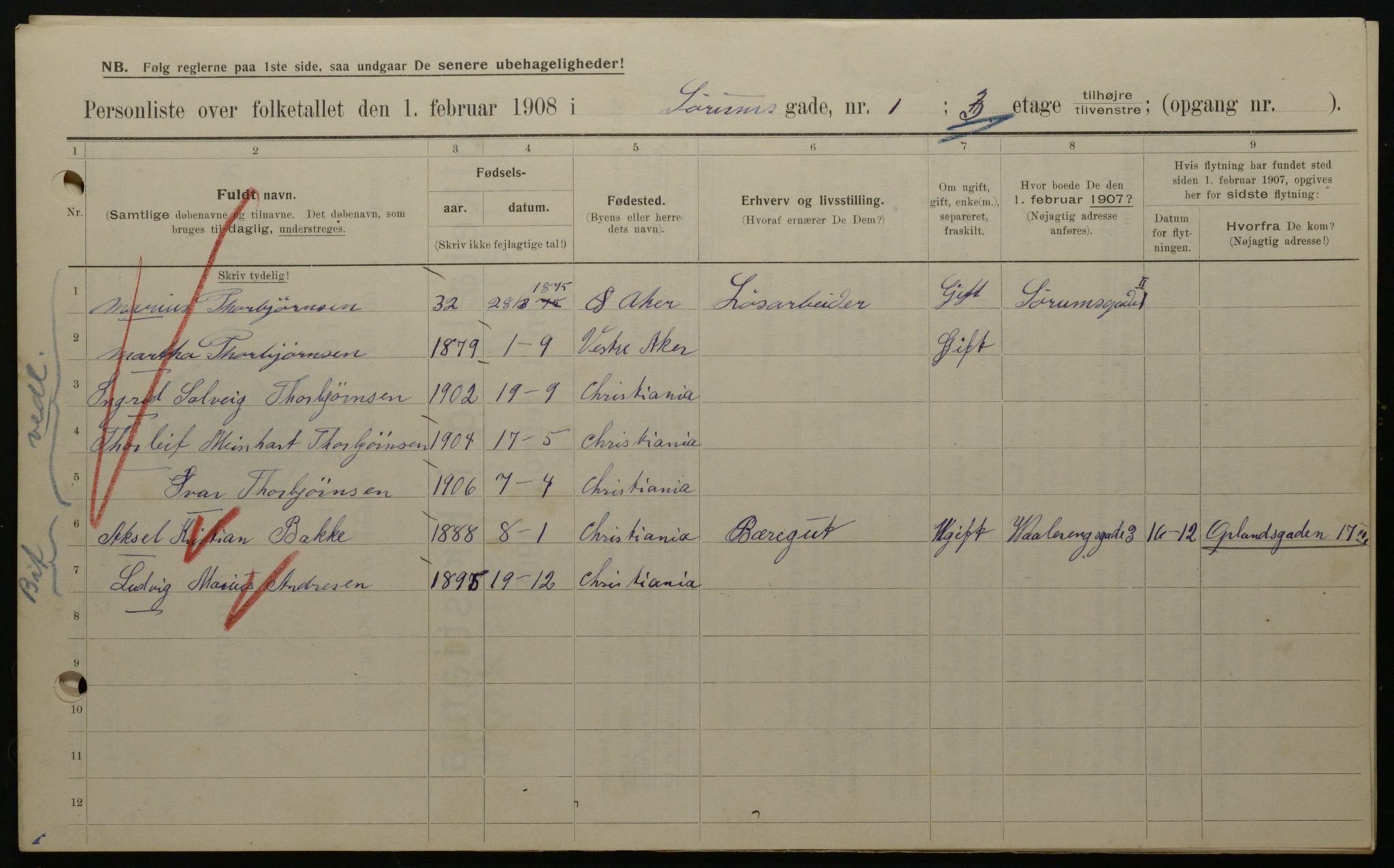 OBA, Municipal Census 1908 for Kristiania, 1908, p. 96059