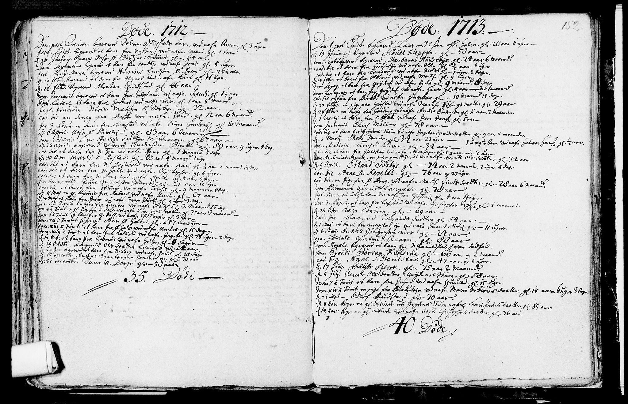 Våle kirkebøker, AV/SAKO-A-334/F/Fa/L0002: Parish register (official) no. I 2, 1705-1732, p. 152