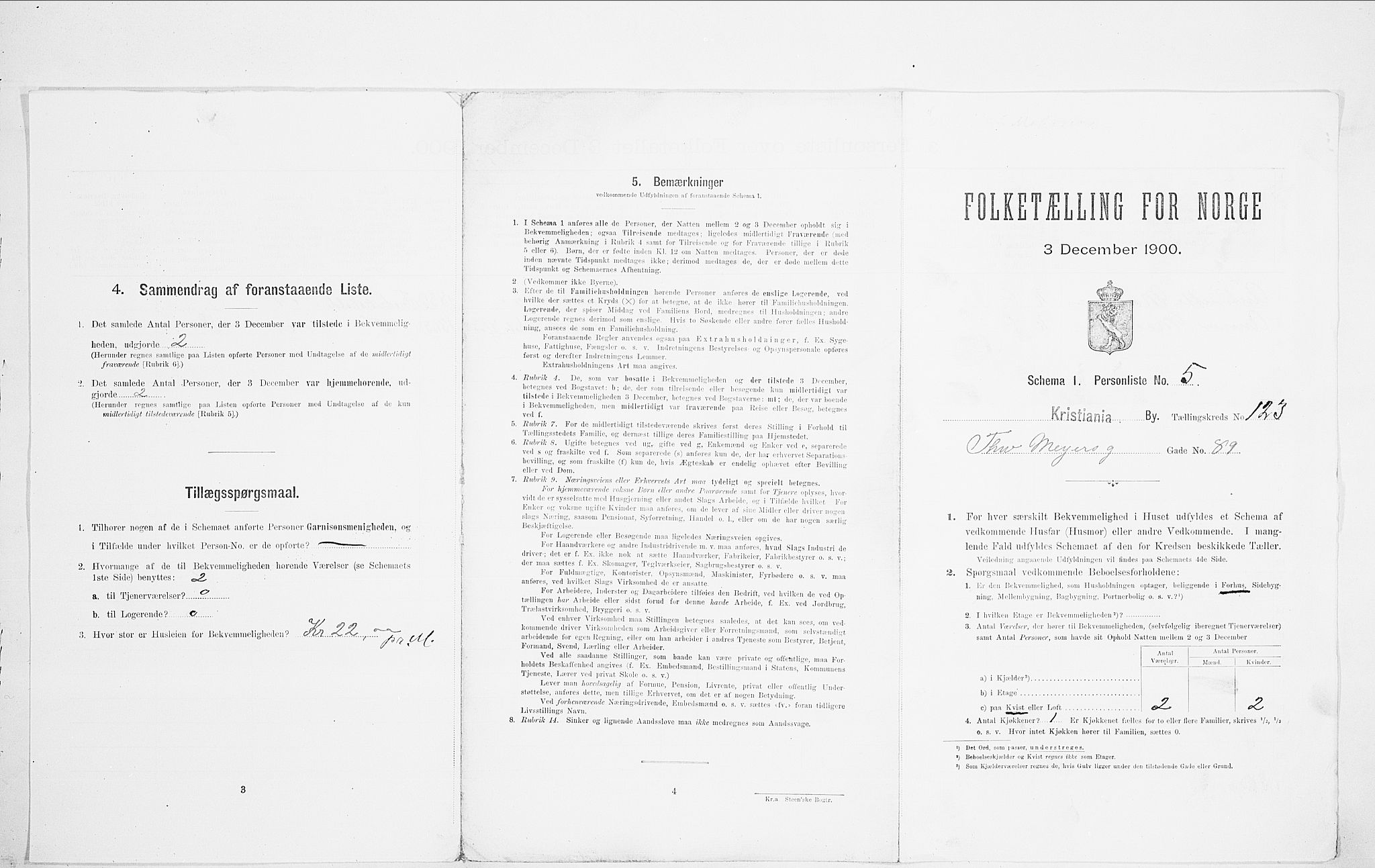 SAO, 1900 census for Kristiania, 1900, p. 100227