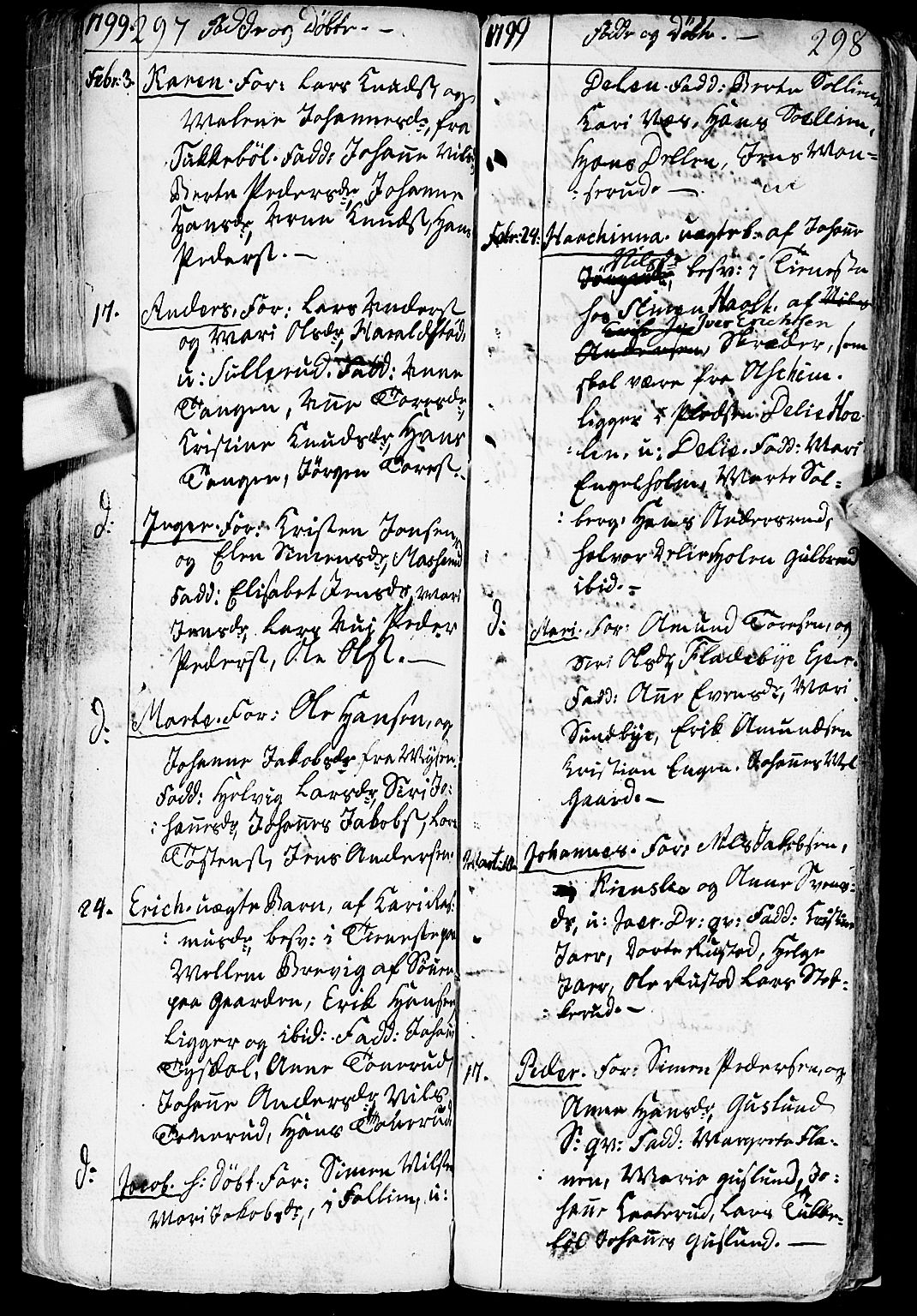 Enebakk prestekontor Kirkebøker, AV/SAO-A-10171c/F/Fa/L0002: Parish register (official) no. I 2, 1755-1806, p. 297-298