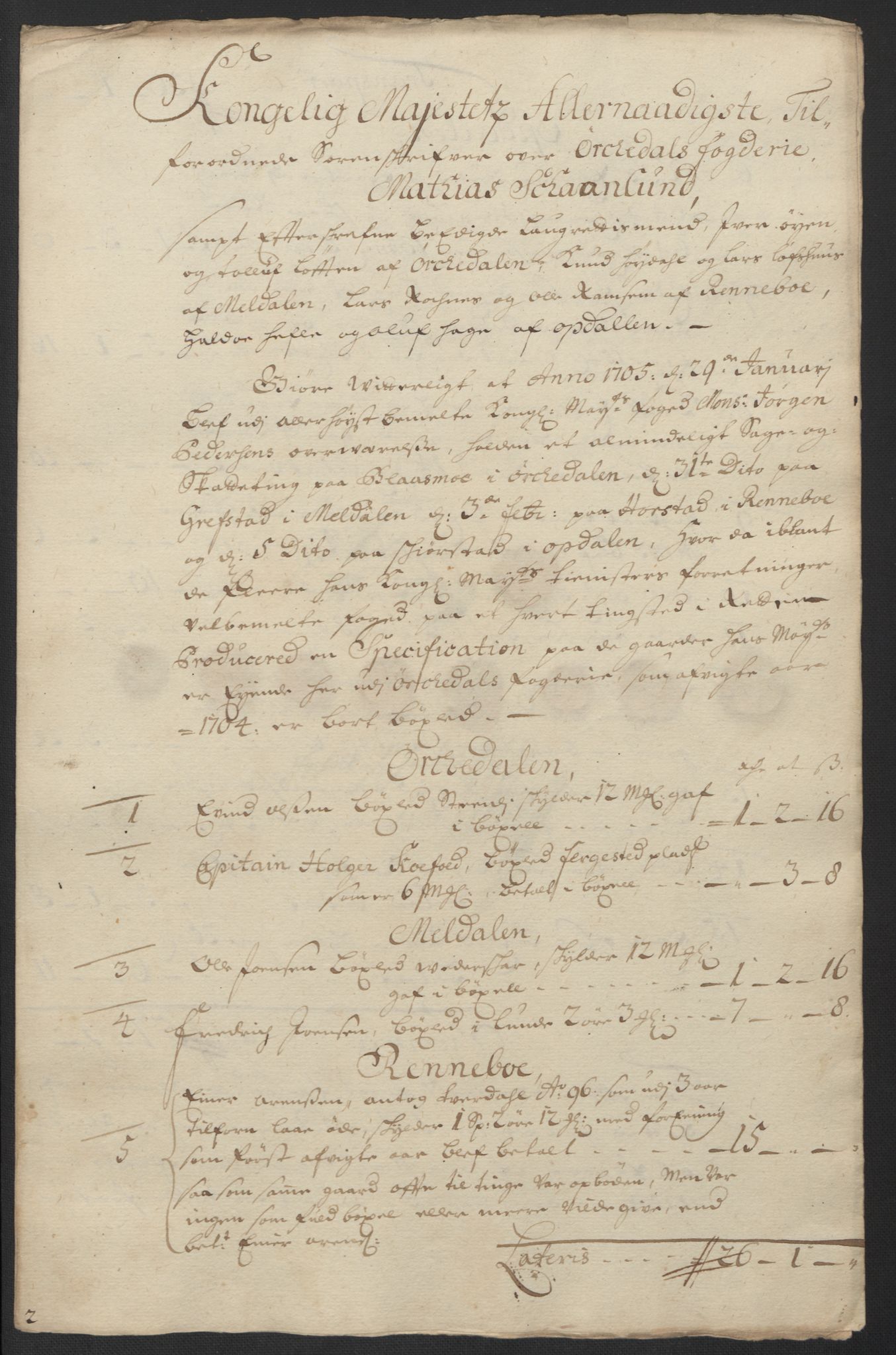 Rentekammeret inntil 1814, Reviderte regnskaper, Fogderegnskap, AV/RA-EA-4092/R60/L3954: Fogderegnskap Orkdal og Gauldal, 1704, p. 149