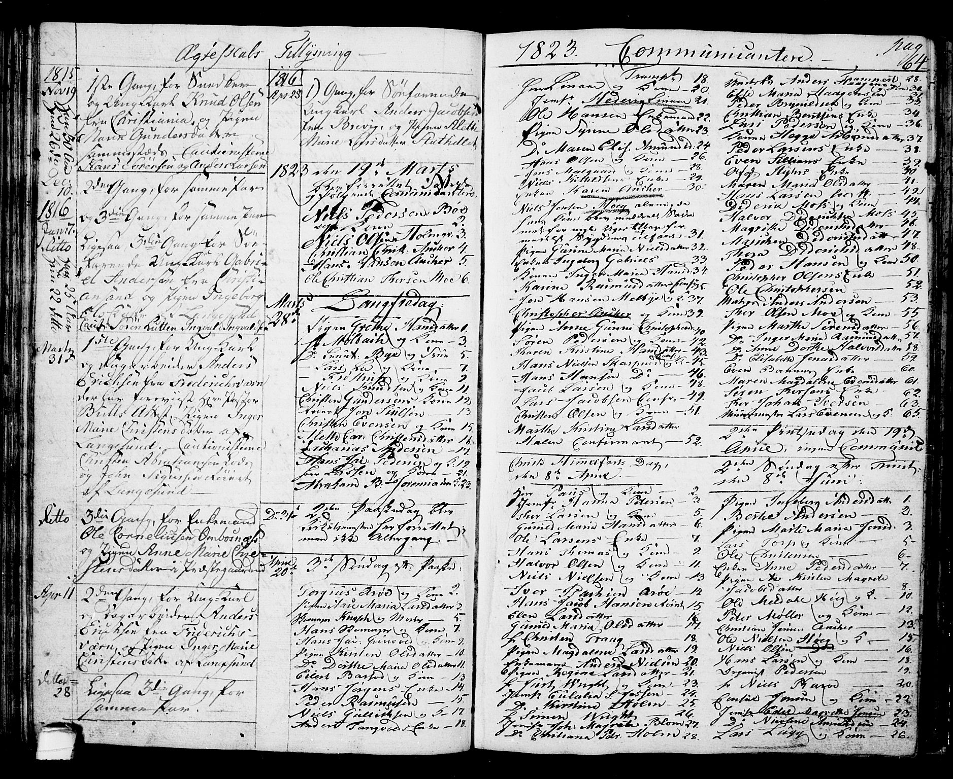Langesund kirkebøker, SAKO/A-280/G/Ga/L0002: Parish register (copy) no. 2, 1801-1815, p. 64
