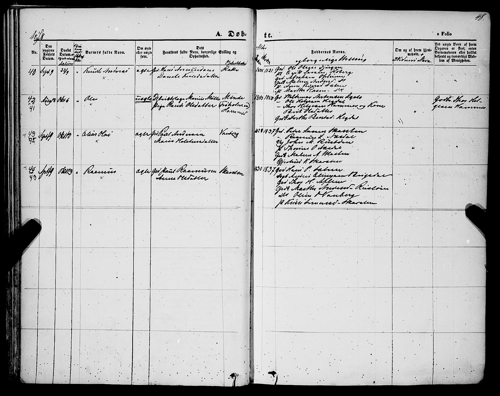 Innvik sokneprestembete, AV/SAB-A-80501: Parish register (official) no. A 6, 1865-1878, p. 48