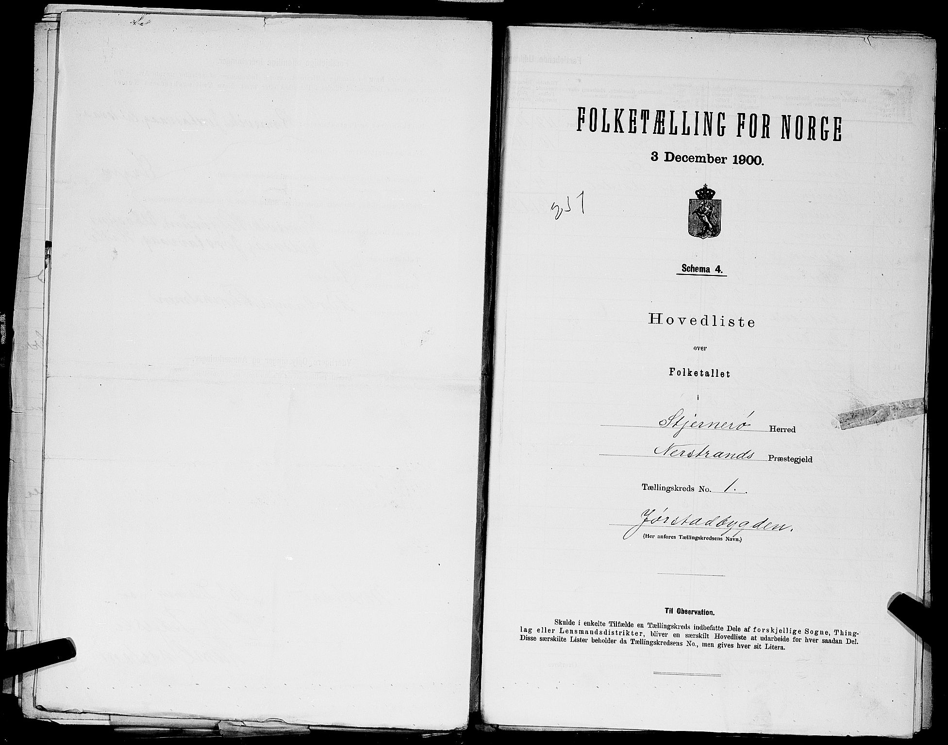 SAST, 1900 census for Sjernarøy, 1900, p. 12