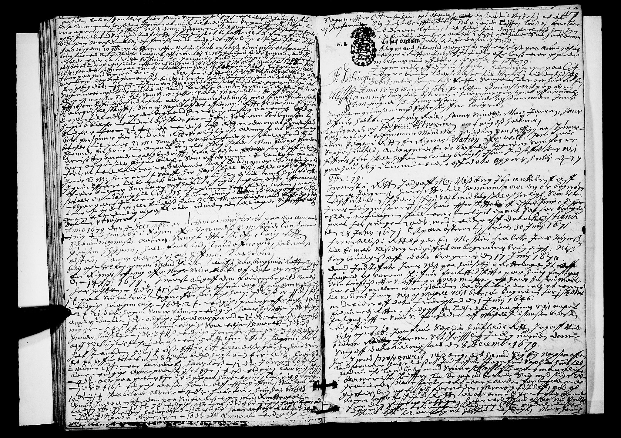 Lier, Røyken og Hurum sorenskriveri, SAKO/A-89/F/Fa/L0020: Tingbok, 1679, p. 47