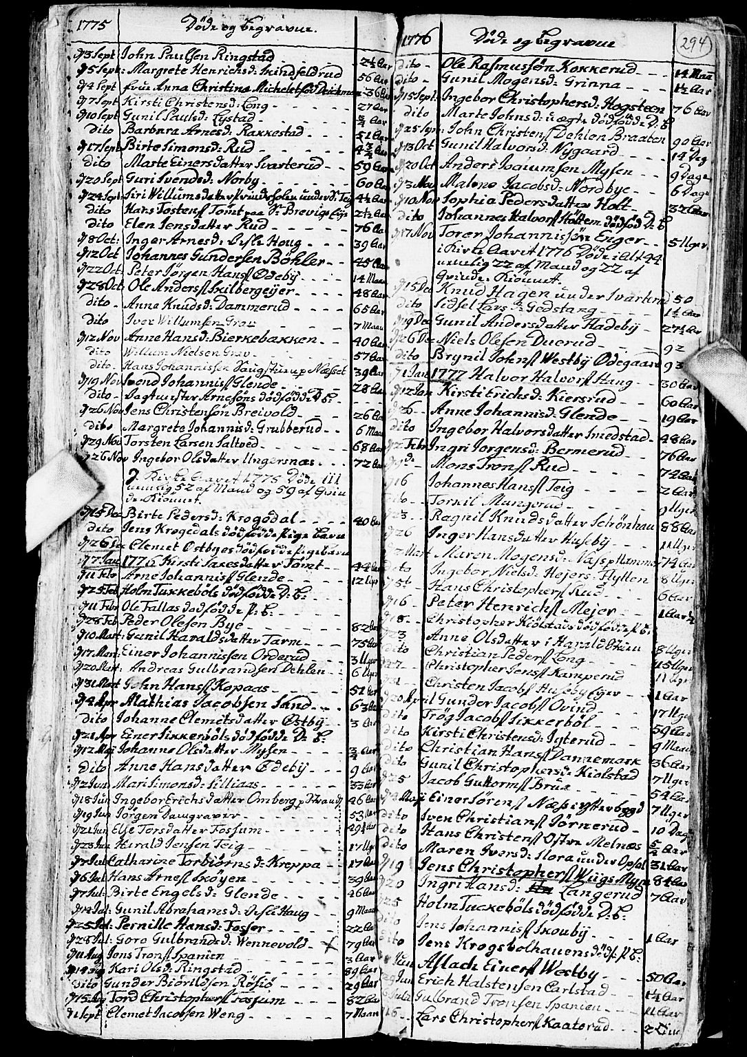 Enebakk prestekontor Kirkebøker, AV/SAO-A-10171c/F/Fa/L0002: Parish register (official) no. I 2, 1755-1806, p. 293-294