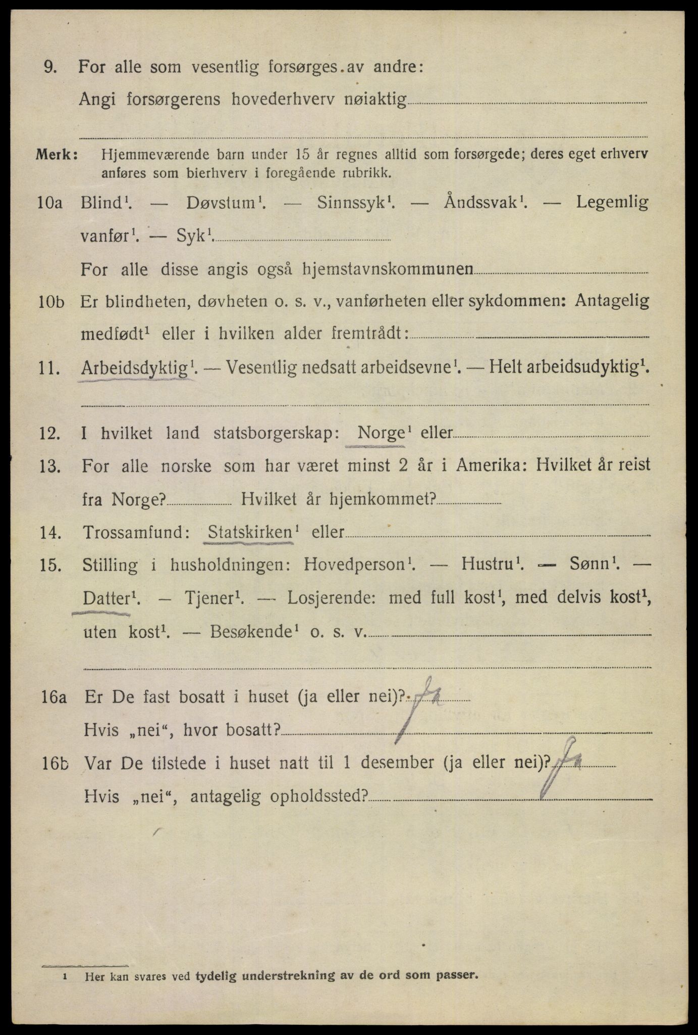 SAKO, 1920 census for Eidanger, 1920, p. 7185