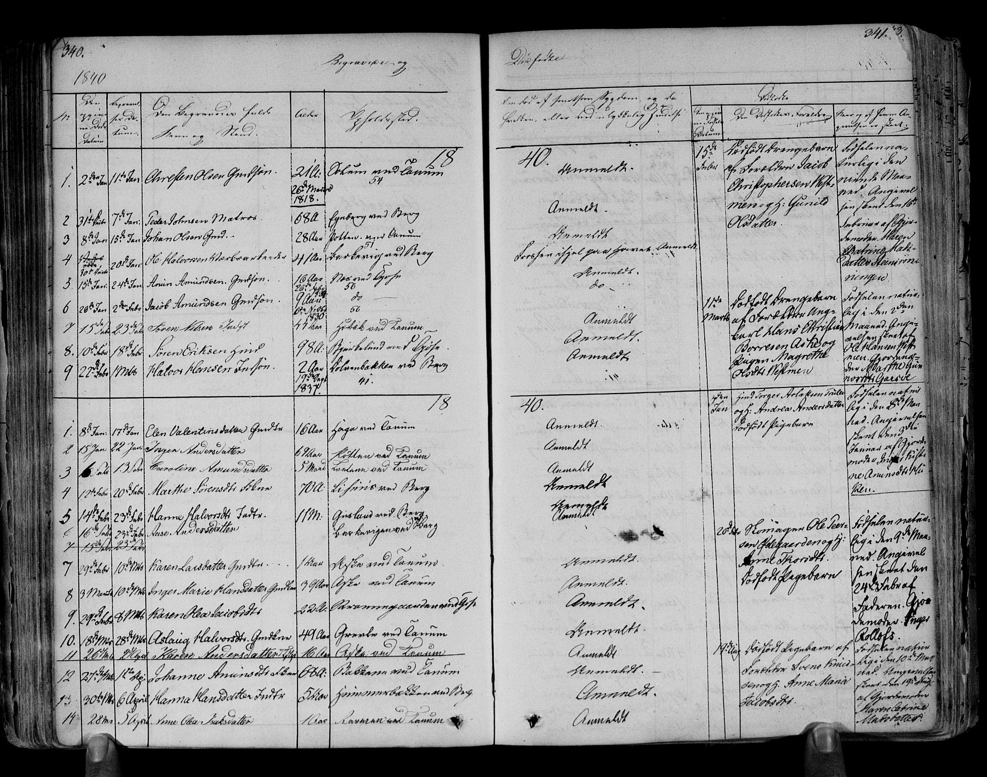 Brunlanes kirkebøker, AV/SAKO-A-342/F/Fa/L0003: Parish register (official) no. I 3, 1834-1845, p. 340-341