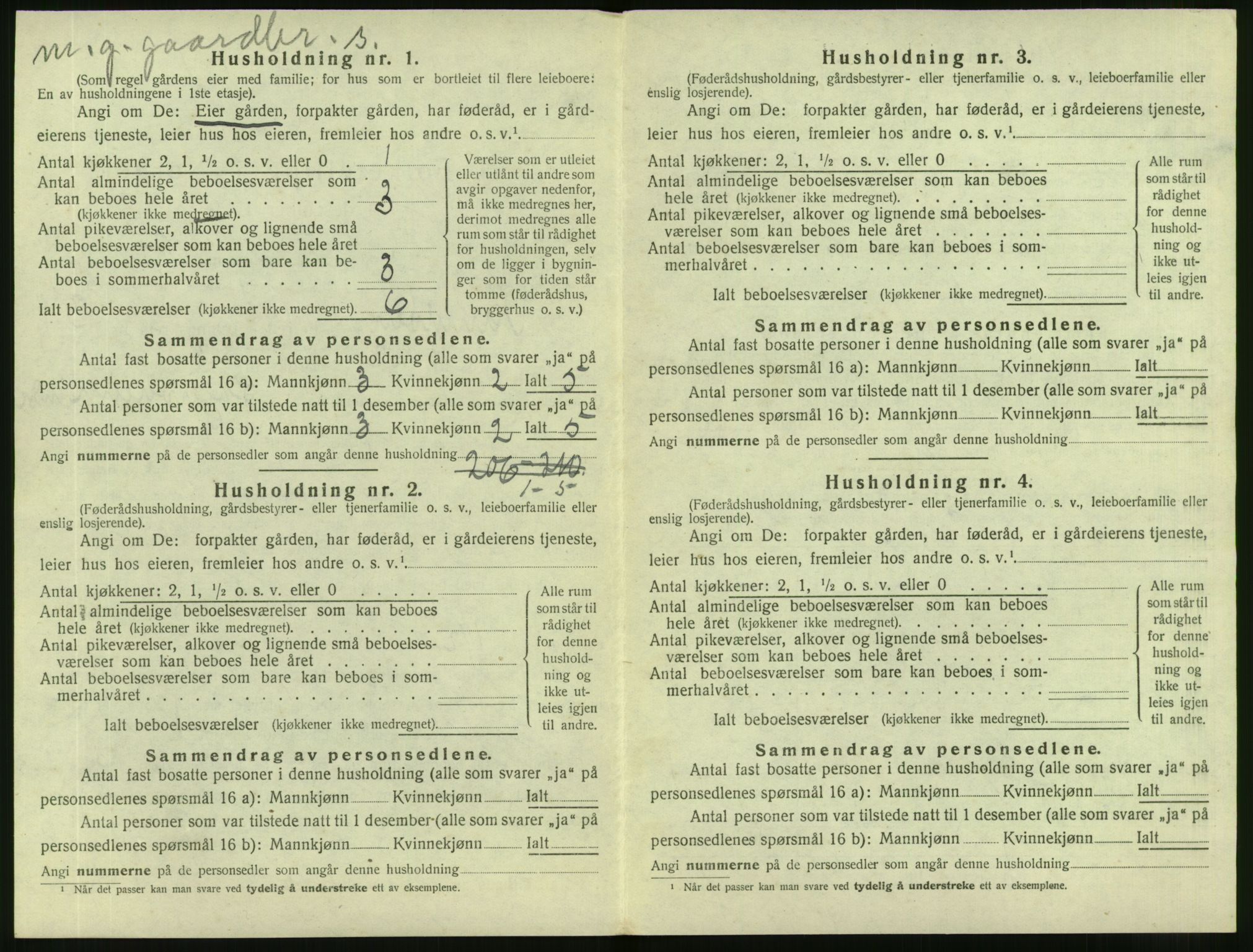 SAT, 1920 census for Vanylven, 1920, p. 294