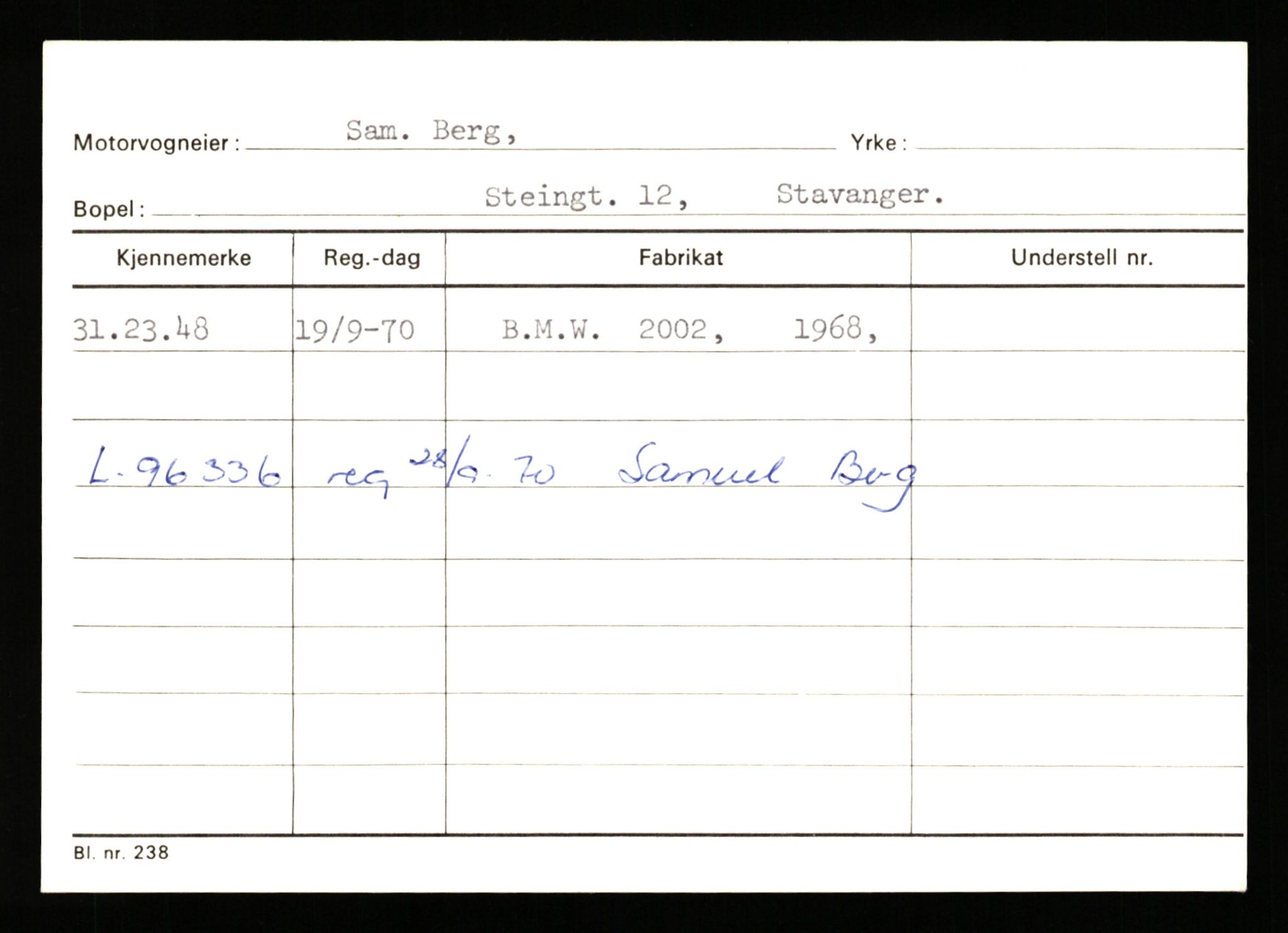 Stavanger trafikkstasjon, SAST/A-101942/0/G/L0011: Registreringsnummer: 240000 - 363477, 1930-1971, p. 1736