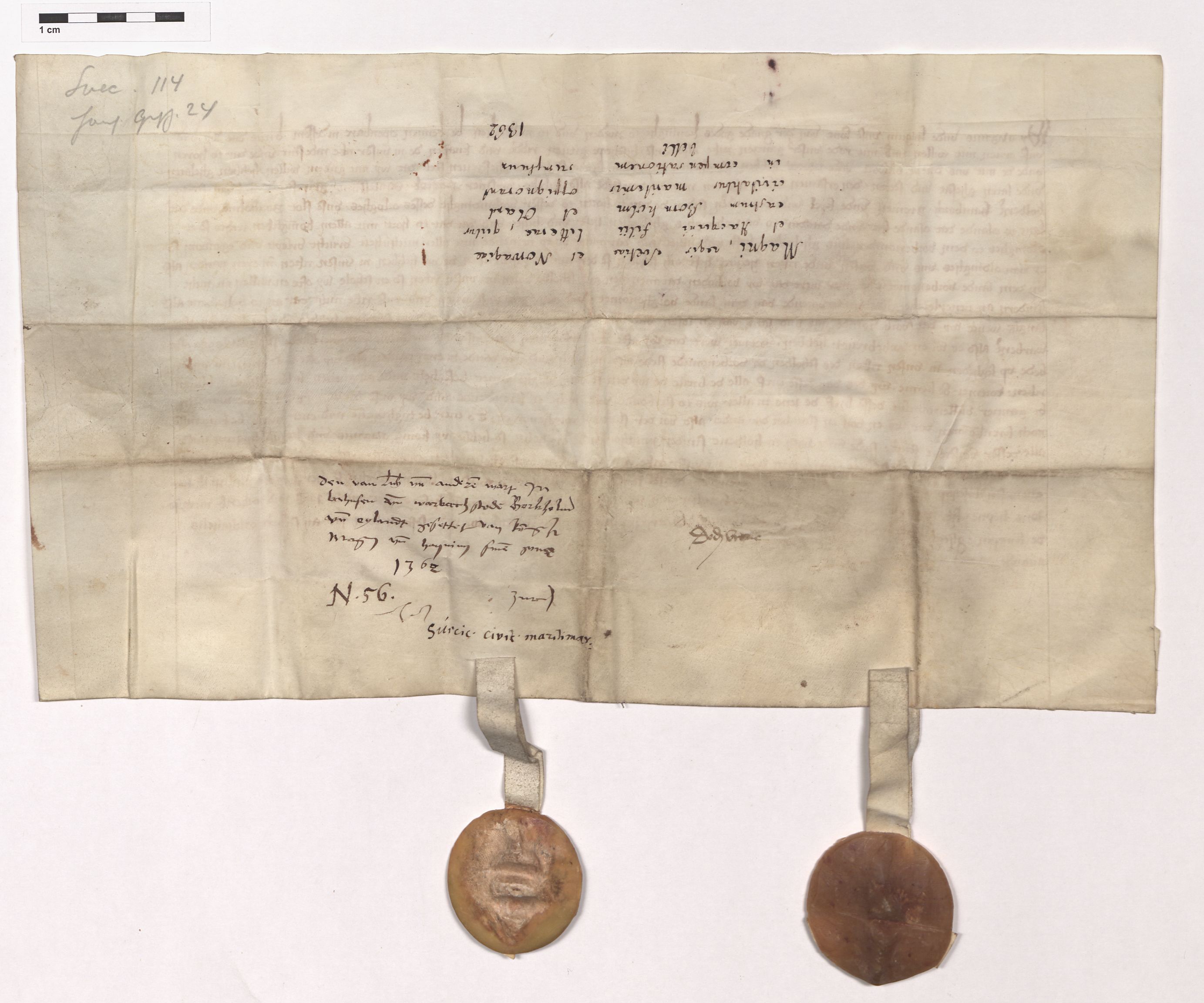 07.1 Urkunden, 3 Auswärtige Beziehungen (Externa), AHL/-/27: Schweden (Suecica), 1161-1855, p. 33