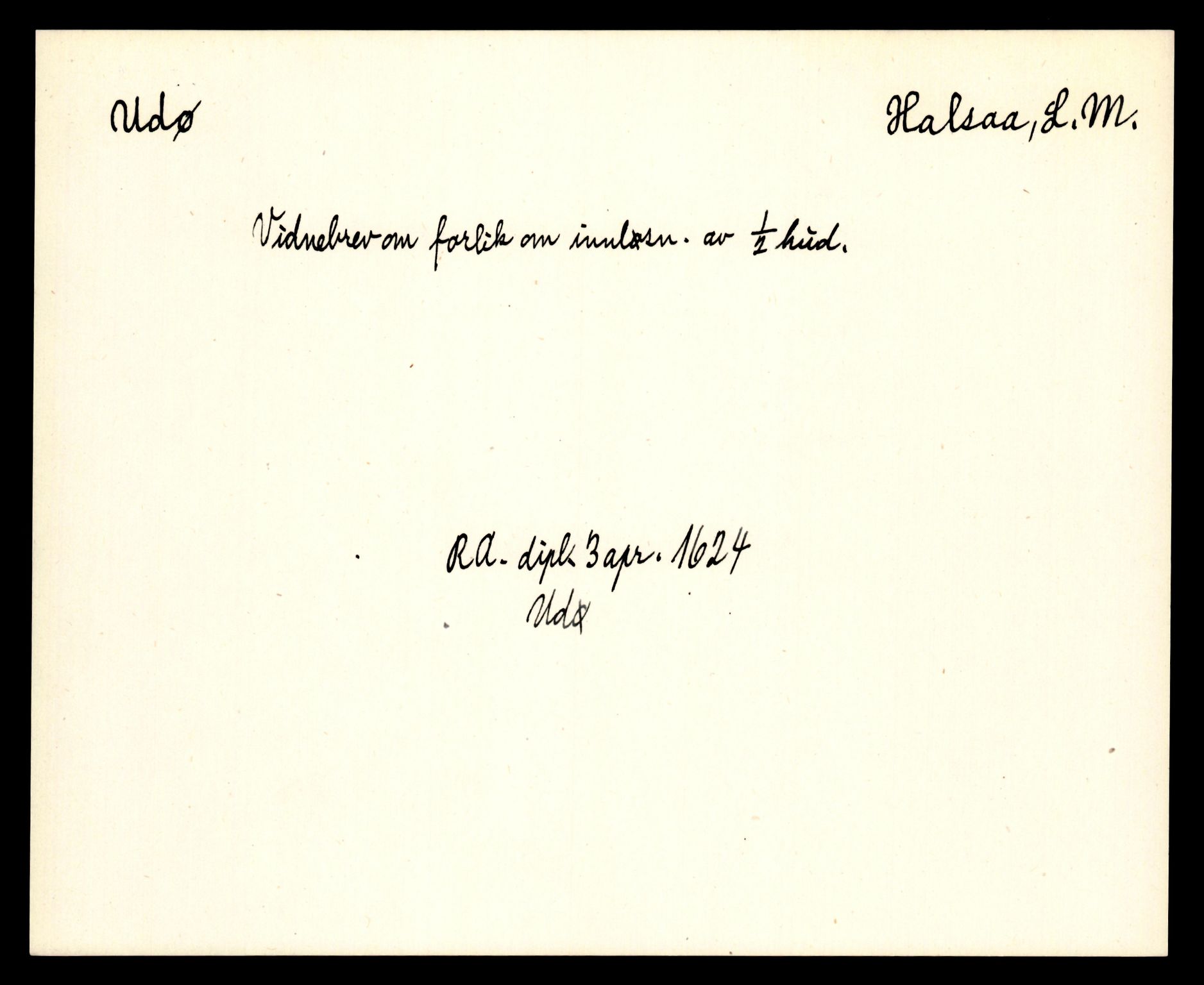 Riksarkivets diplomsamling, AV/RA-EA-5965/F35/F35e/L0025: Registreringssedler Vest-Agder 1, 1400-1700, p. 191