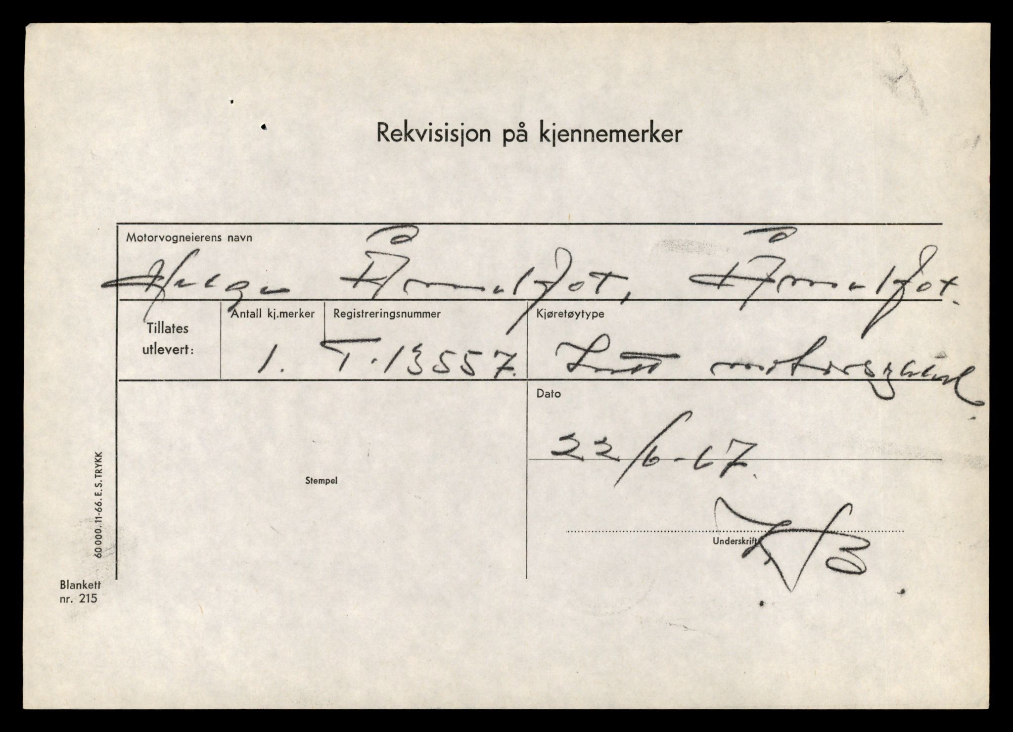 Møre og Romsdal vegkontor - Ålesund trafikkstasjon, AV/SAT-A-4099/F/Fe/L0040: Registreringskort for kjøretøy T 13531 - T 13709, 1927-1998, p. 522