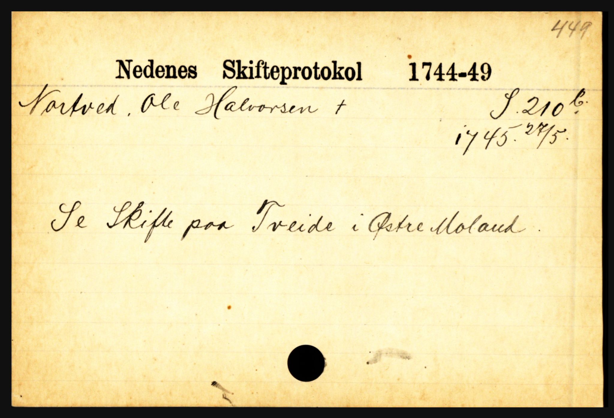 Nedenes sorenskriveri før 1824, AV/SAK-1221-0007/H, p. 22411