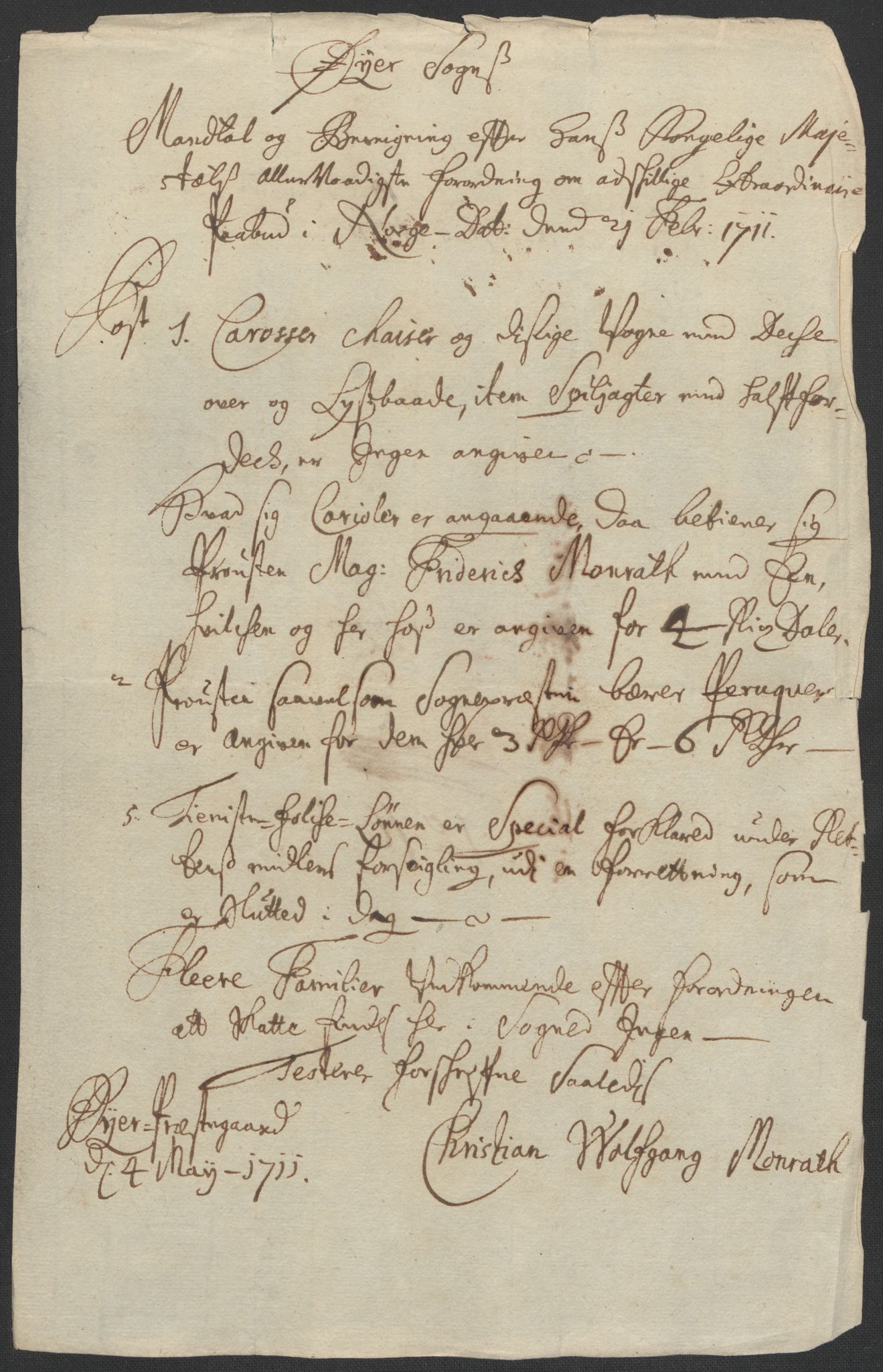 Rentekammeret inntil 1814, Reviderte regnskaper, Fogderegnskap, AV/RA-EA-4092/R17/L1180: Fogderegnskap Gudbrandsdal, 1711, p. 145