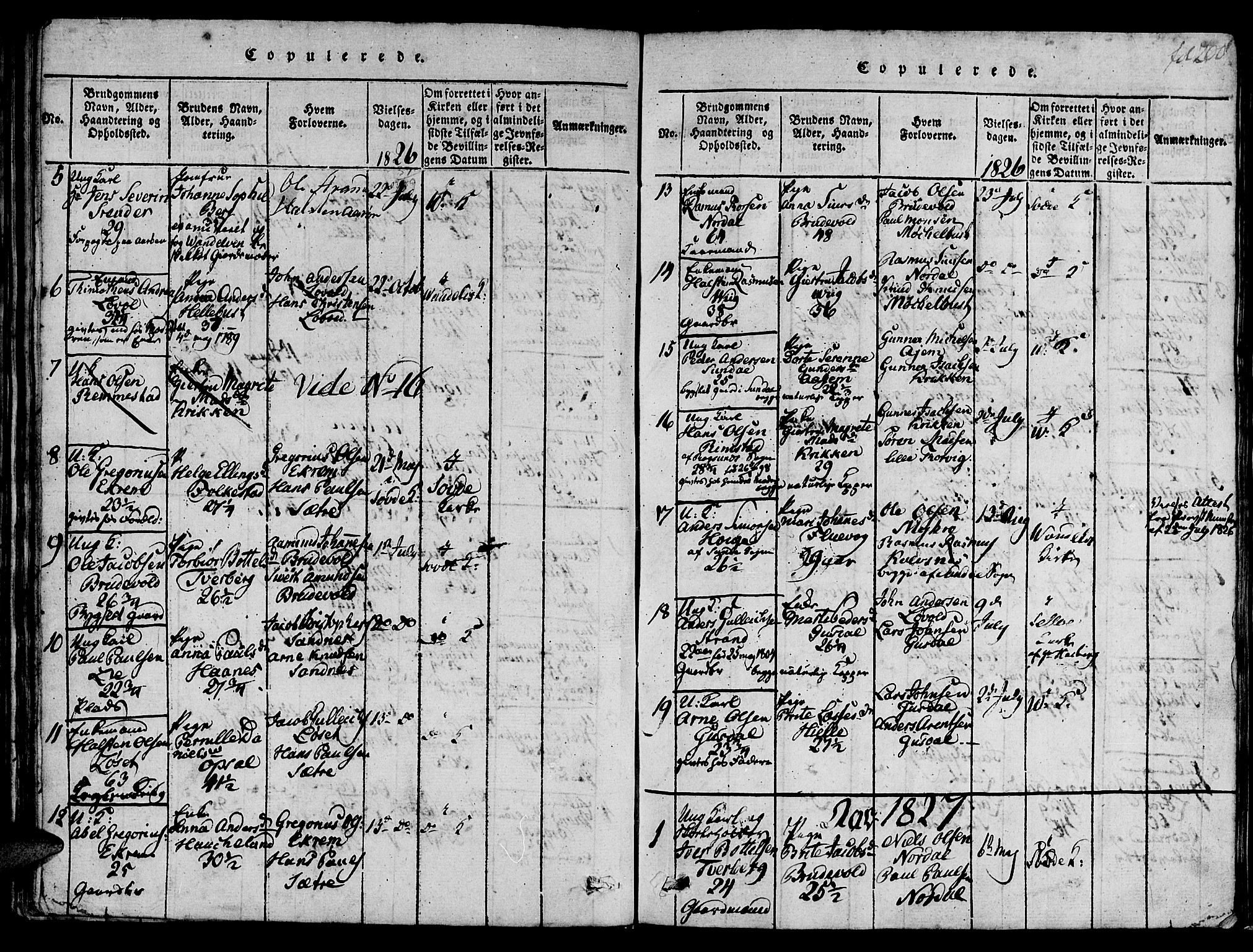 Ministerialprotokoller, klokkerbøker og fødselsregistre - Møre og Romsdal, AV/SAT-A-1454/501/L0004: Parish register (official) no. 501A04, 1816-1831, p. 200