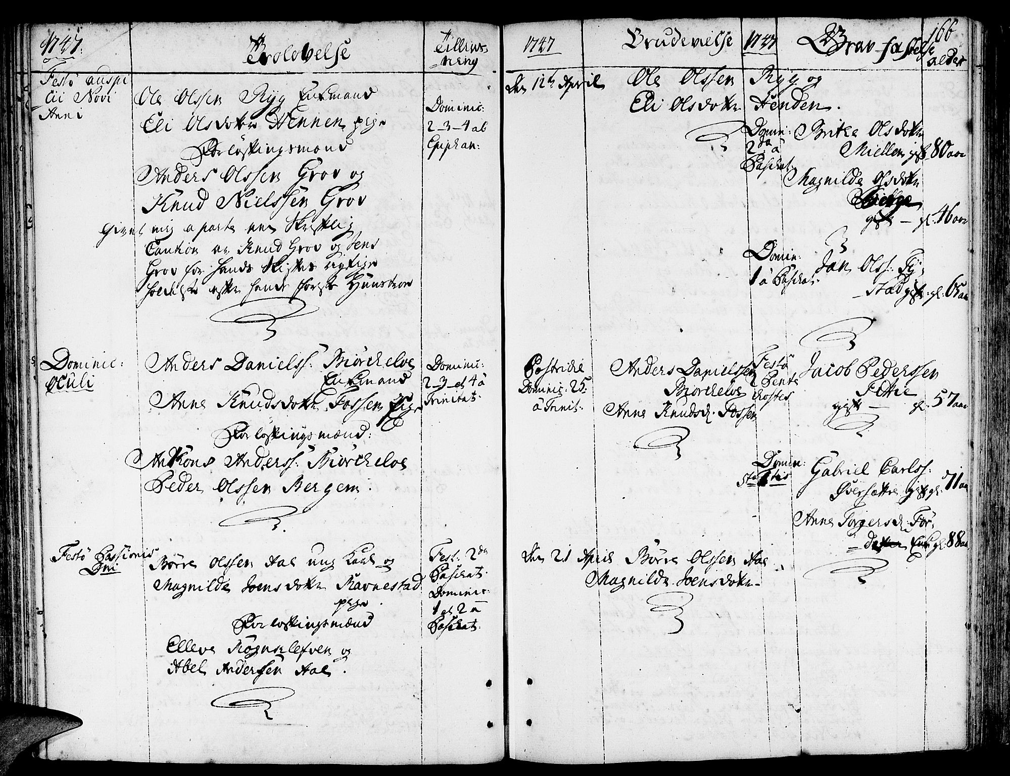 Gloppen sokneprestembete, SAB/A-80101/H/Haa/Haaa/L0003: Parish register (official) no. A 3, 1739-1757, p. 166