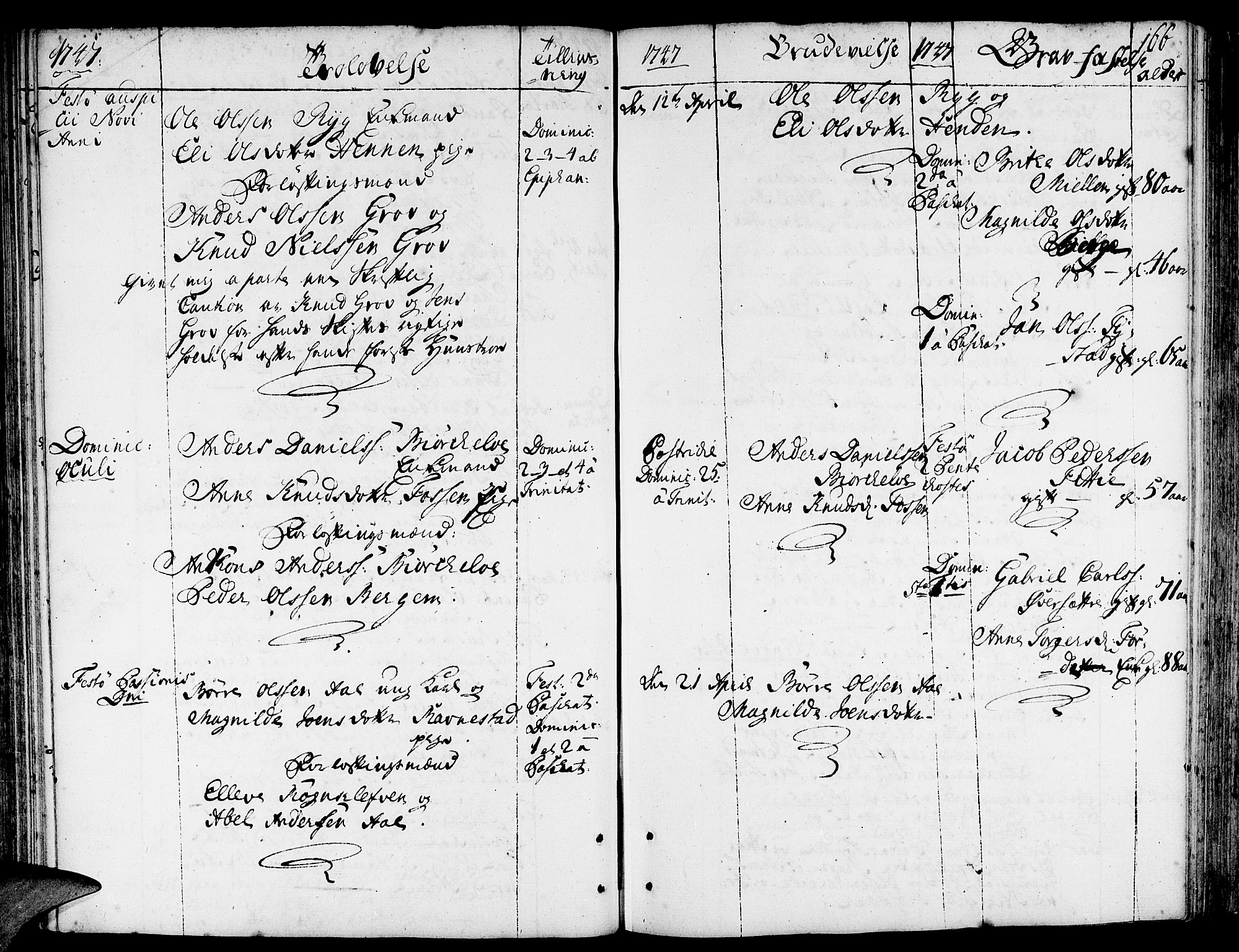 Gloppen sokneprestembete, AV/SAB-A-80101/H/Haa/Haaa/L0003: Parish register (official) no. A 3, 1739-1757, p. 166