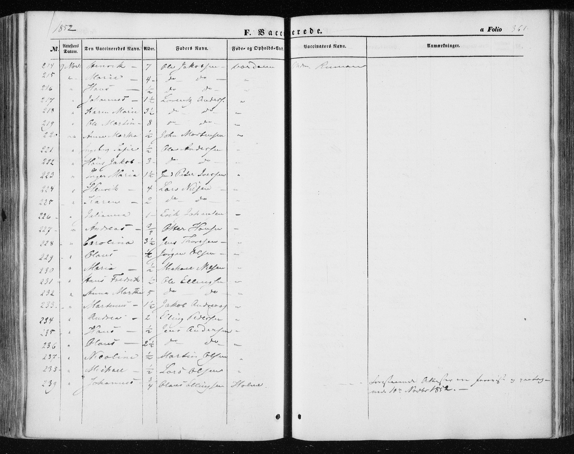 Ministerialprotokoller, klokkerbøker og fødselsregistre - Nord-Trøndelag, SAT/A-1458/723/L0240: Parish register (official) no. 723A09, 1852-1860, p. 361
