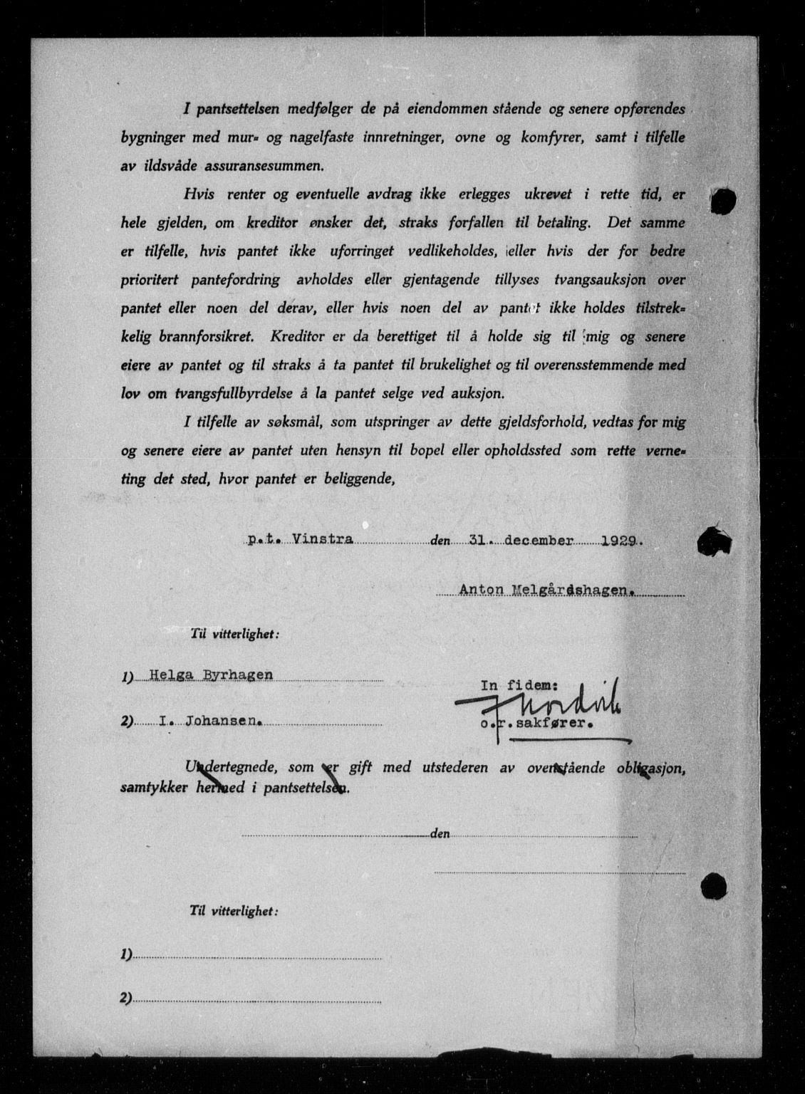 Sør-Gudbrandsdal tingrett, AV/SAH-TING-004/H/Hb/Hbb/L0021: Mortgage book no. II 21, 1930-1931, p. 1