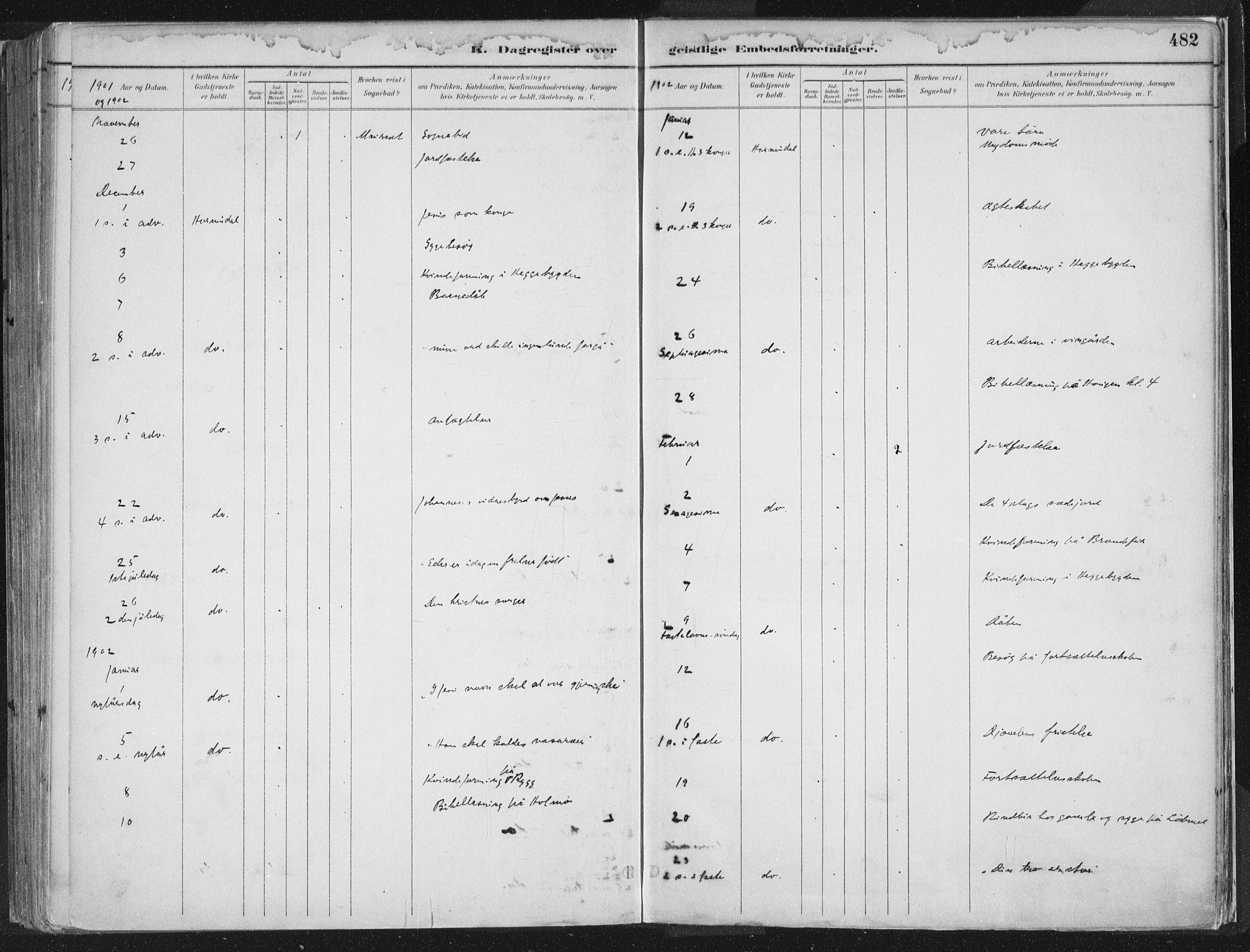 Hornindal sokneprestembete, AV/SAB-A-82401/H/Haa/Haaa/L0003/0002: Parish register (official) no. A 3B, 1885-1917, p. 482