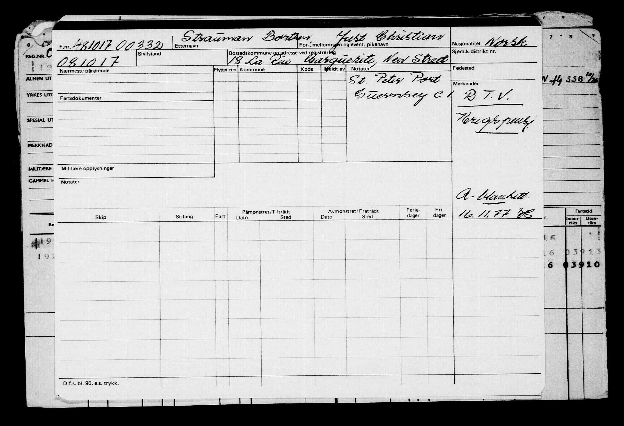 Direktoratet for sjømenn, AV/RA-S-3545/G/Gb/L0152: Hovedkort, 1917, p. 397