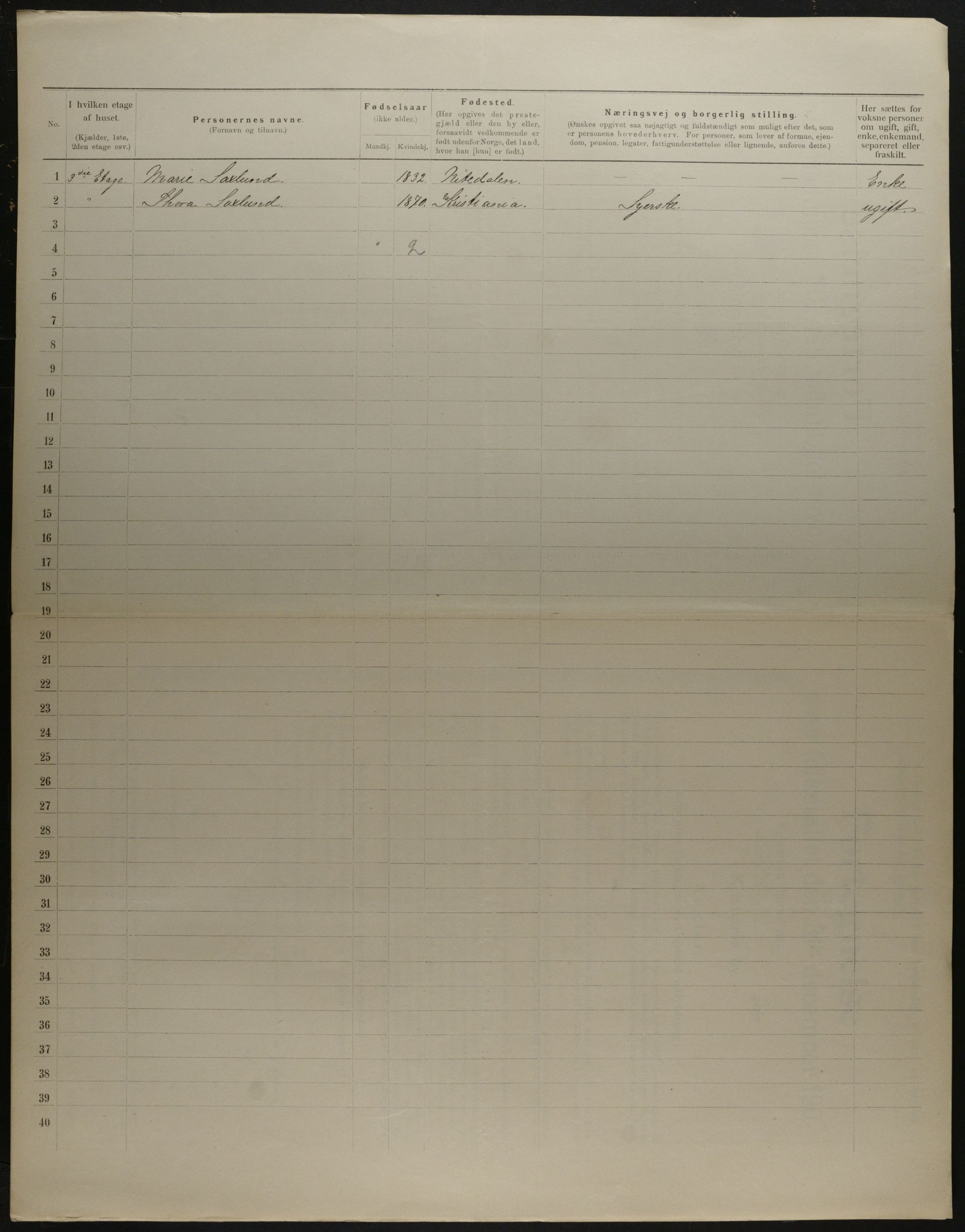 OBA, Municipal Census 1901 for Kristiania, 1901, p. 17321