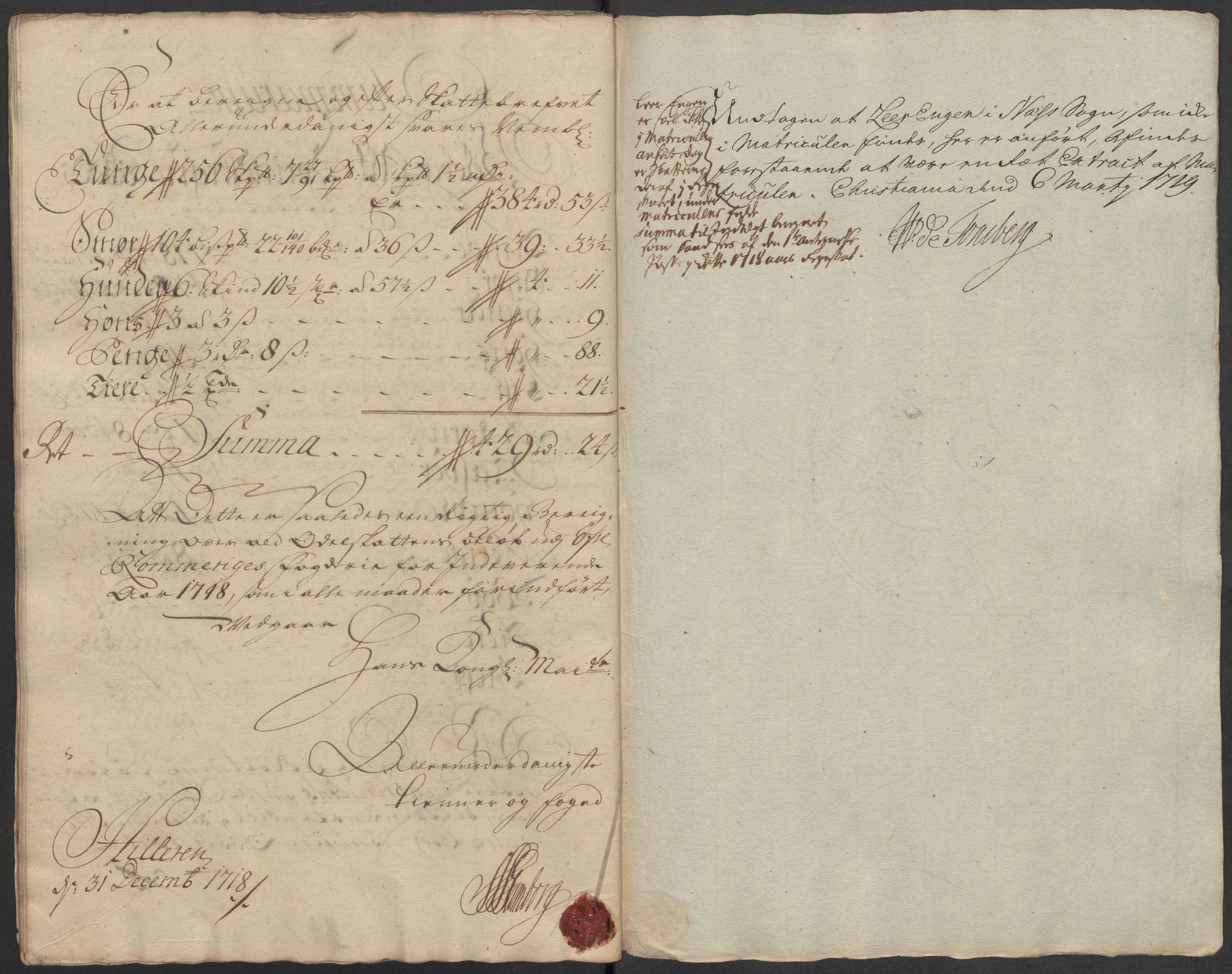 Rentekammeret inntil 1814, Reviderte regnskaper, Fogderegnskap, RA/EA-4092/R12/L0727: Fogderegnskap Øvre Romerike, 1718, p. 114