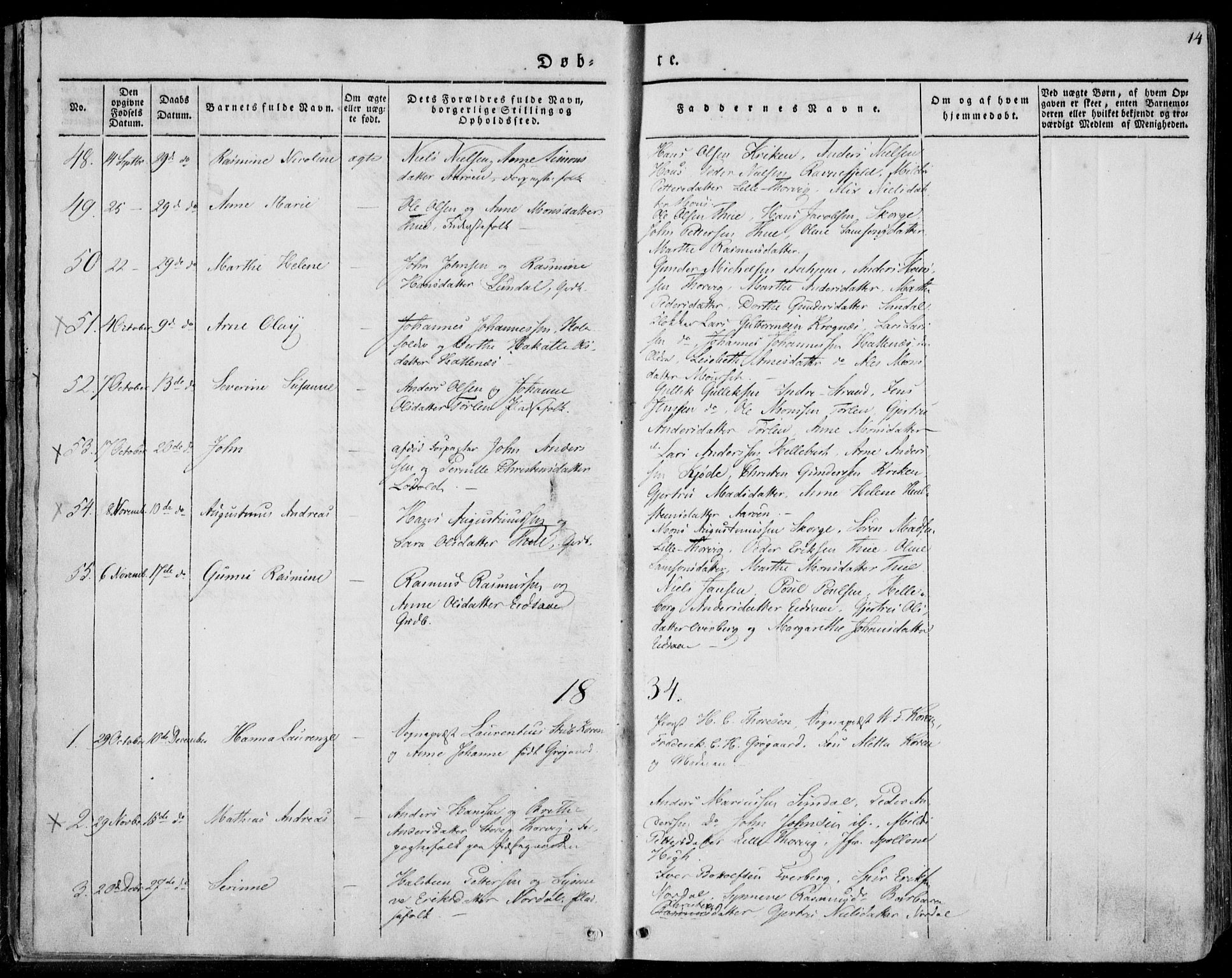 Ministerialprotokoller, klokkerbøker og fødselsregistre - Møre og Romsdal, AV/SAT-A-1454/501/L0005: Parish register (official) no. 501A05, 1831-1844, p. 14