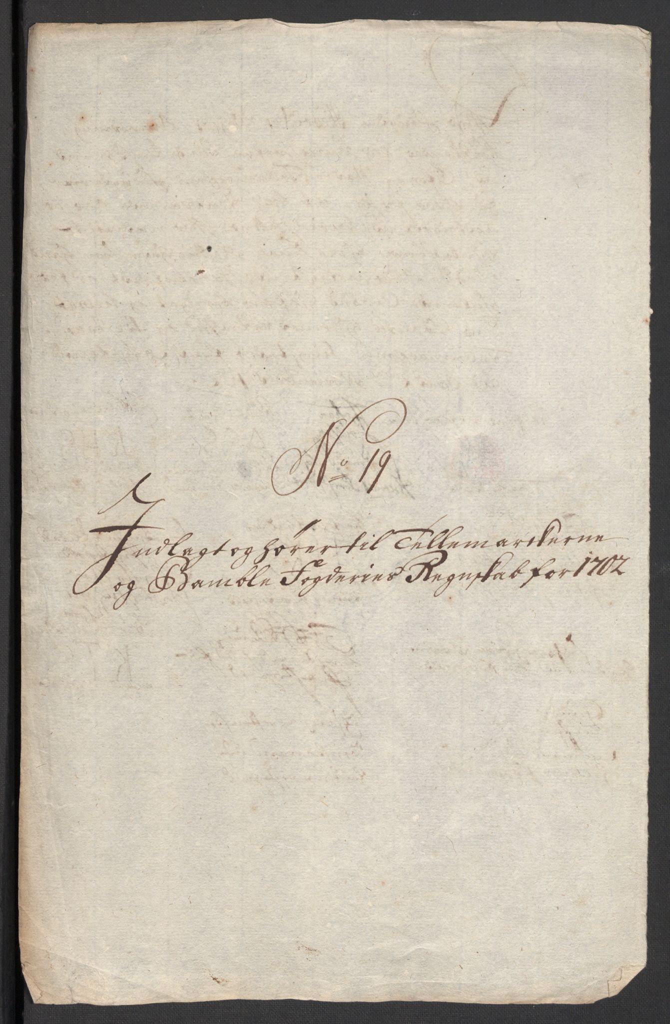 Rentekammeret inntil 1814, Reviderte regnskaper, Fogderegnskap, RA/EA-4092/R36/L2107: Fogderegnskap Øvre og Nedre Telemark og Bamble, 1702, p. 281