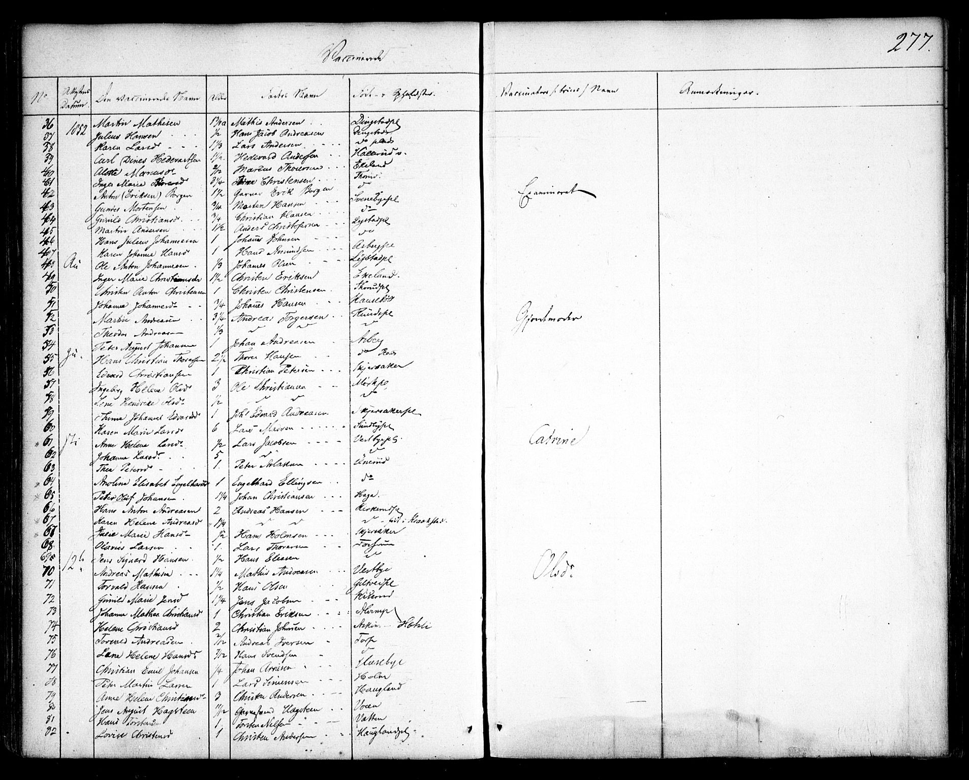 Spydeberg prestekontor Kirkebøker, SAO/A-10924/F/Fa/L0005: Parish register (official) no. I 5, 1842-1862, p. 277