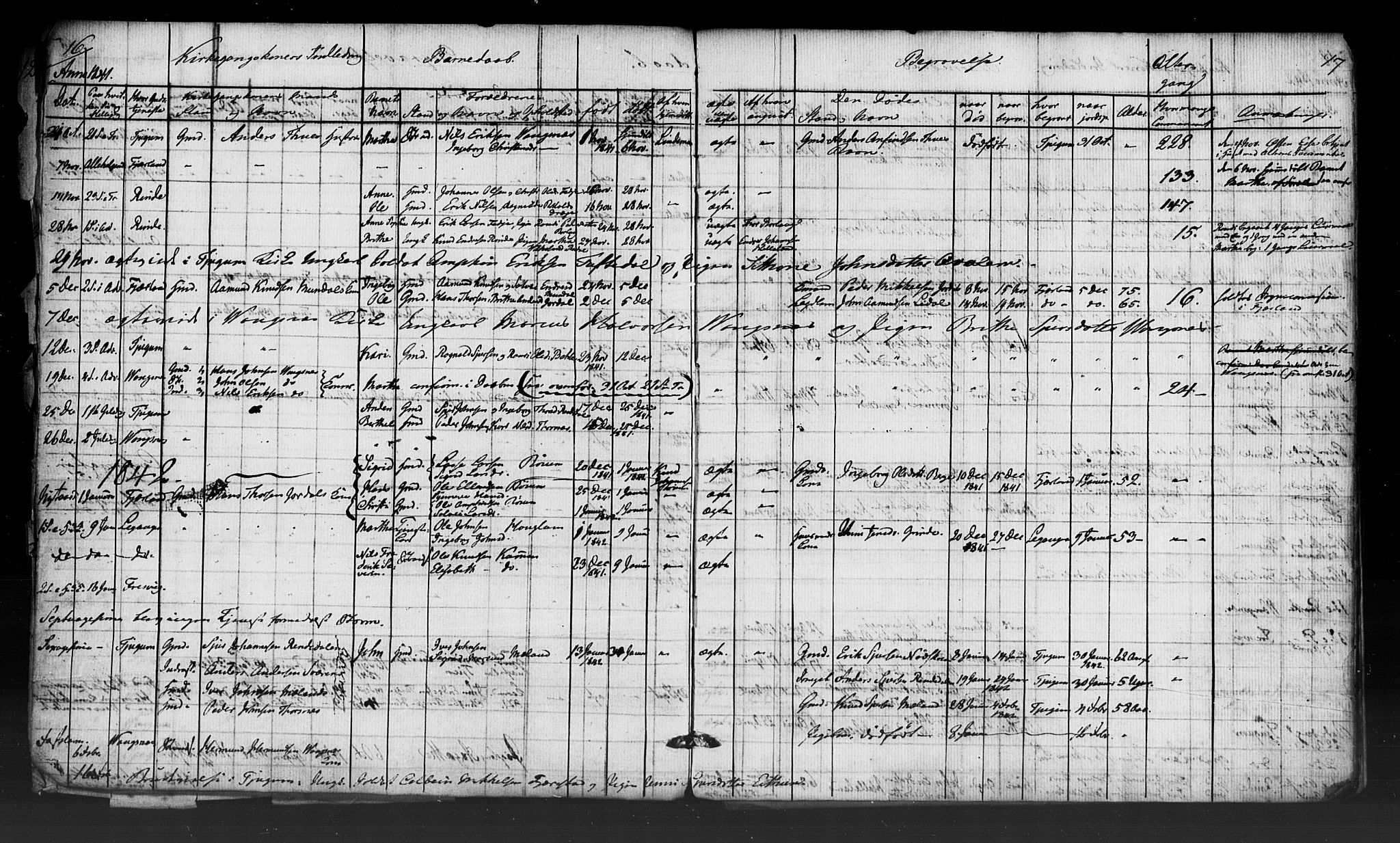 Leikanger sokneprestembete, SAB/A-81001: Curate's parish register no. A 2, 1840-1847, p. 16-17