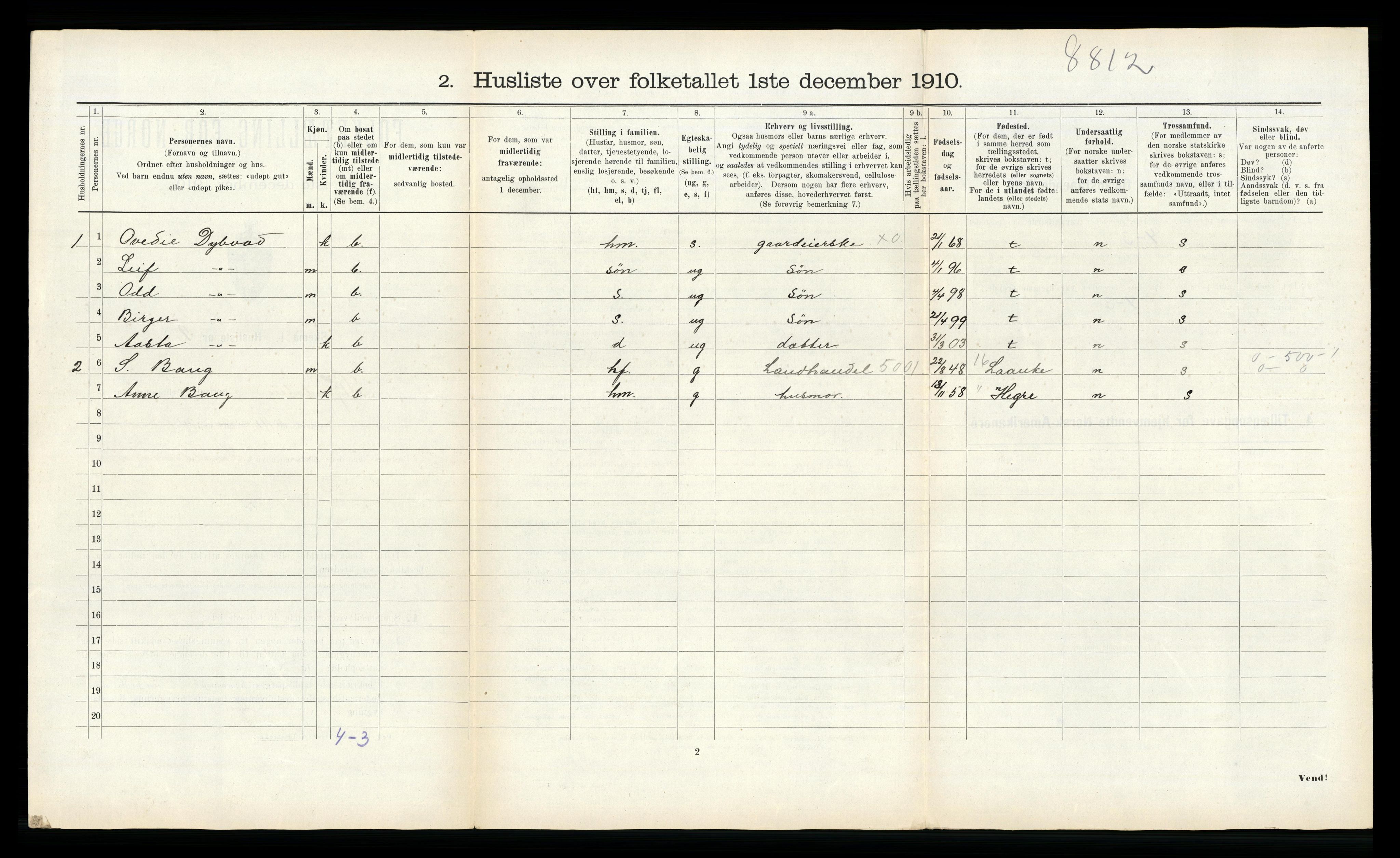 RA, 1910 census for Stjørdal, 1910, p. 811