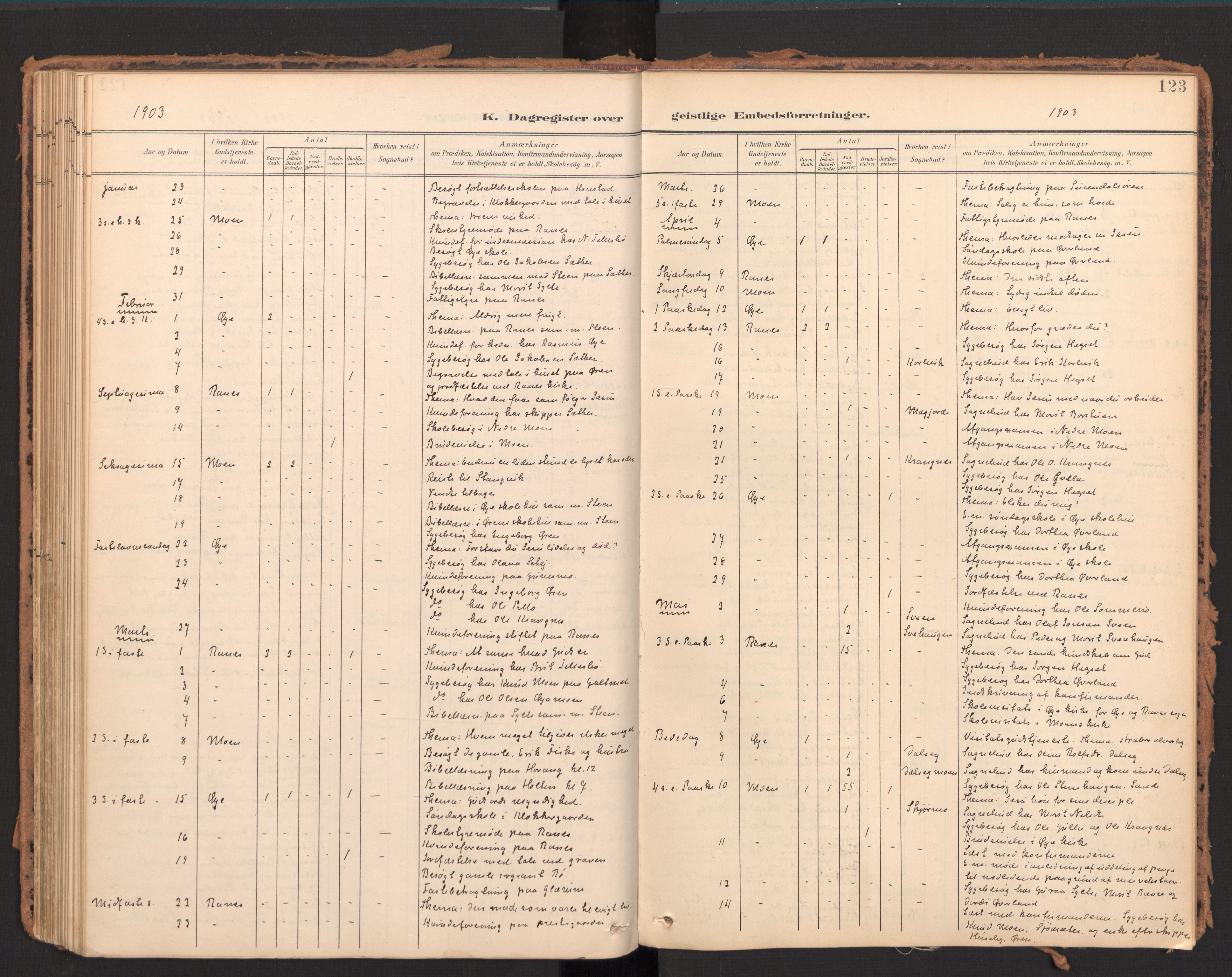 Ministerialprotokoller, klokkerbøker og fødselsregistre - Møre og Romsdal, SAT/A-1454/595/L1048: Parish register (official) no. 595A10, 1900-1917, p. 123