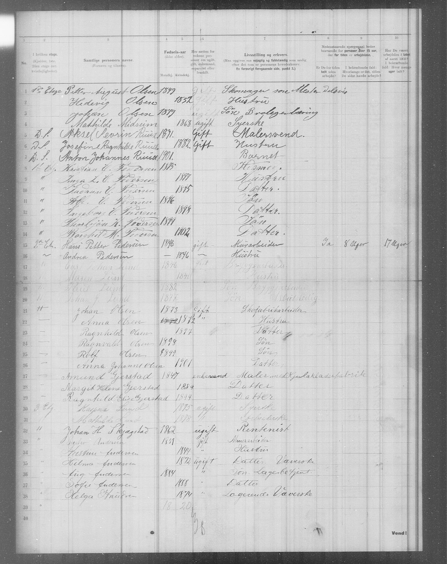 OBA, Municipal Census 1902 for Kristiania, 1902, p. 4555