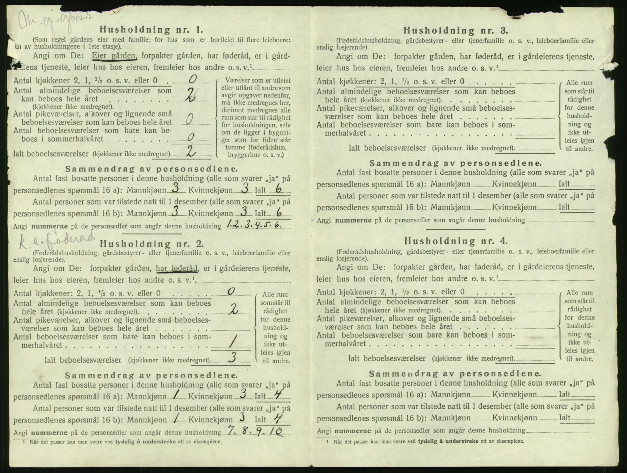 SAT, 1920 census for Grytten, 1920, p. 791