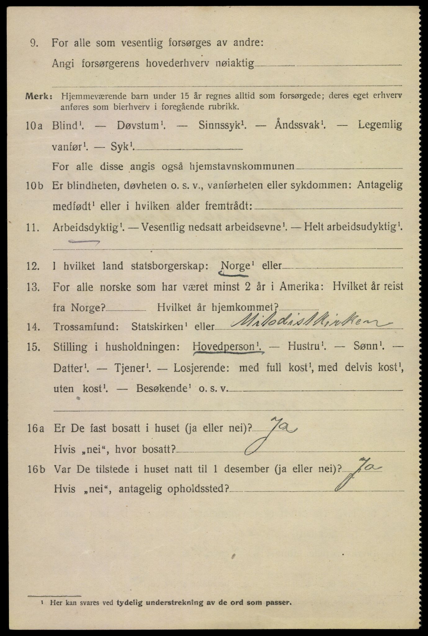 SAKO, 1920 census for Kragerø, 1920, p. 5448