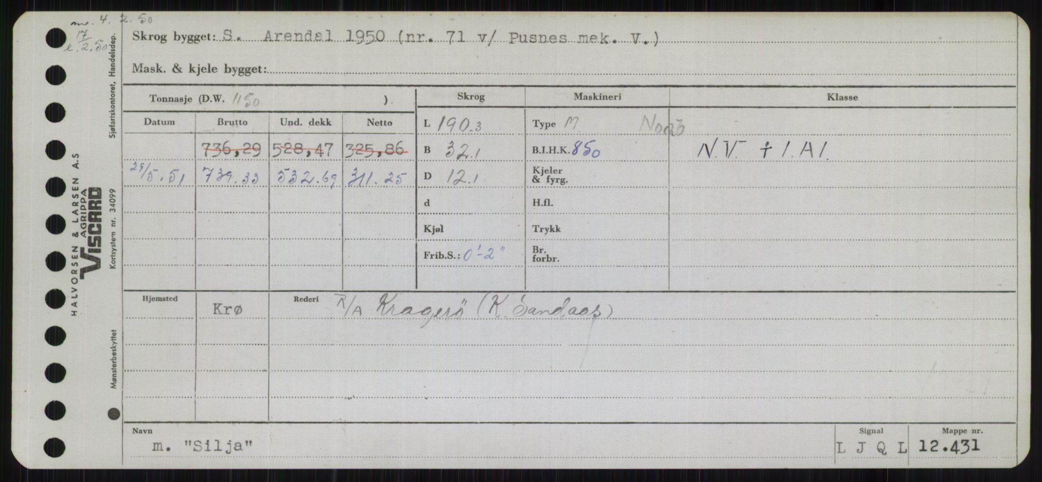 Sjøfartsdirektoratet med forløpere, Skipsmålingen, RA/S-1627/H/Hb/L0004: Fartøy, O-S, p. 325