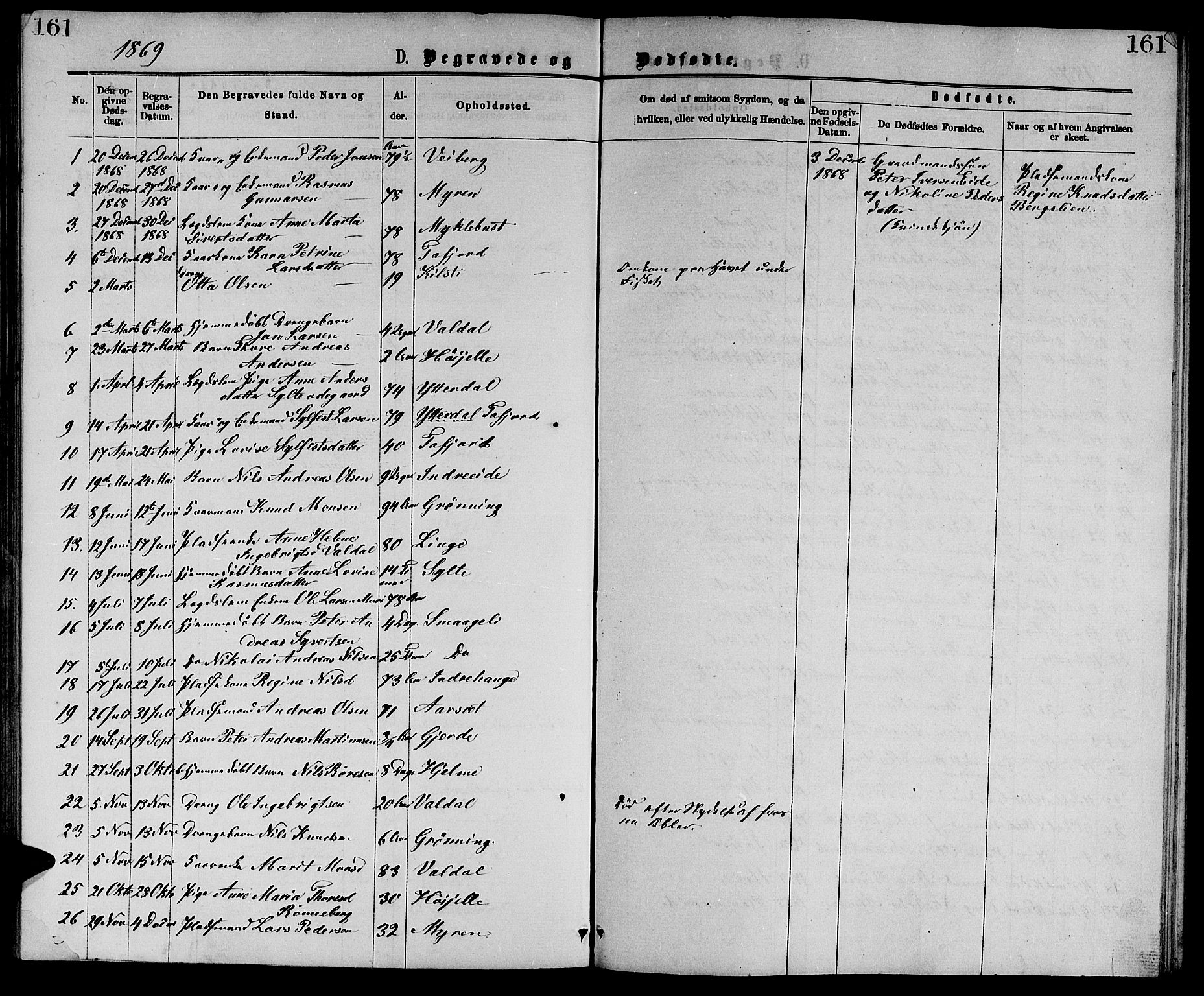Ministerialprotokoller, klokkerbøker og fødselsregistre - Møre og Romsdal, SAT/A-1454/519/L0262: Parish register (copy) no. 519C03, 1866-1884, p. 161