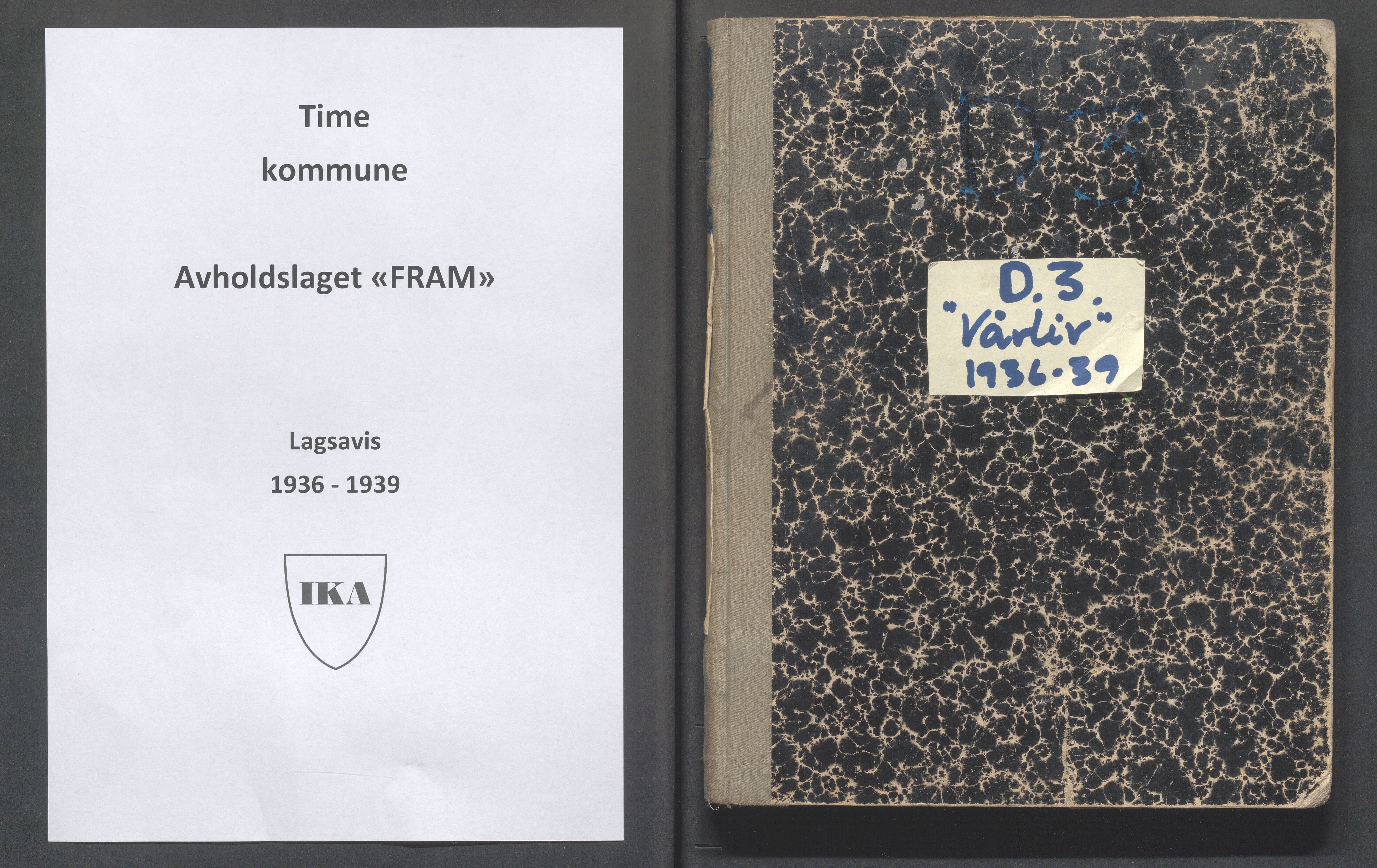 Time kommune - PA 15 Avholdslaget "FRAM", IKAR/K-100875/F/L0002: Håndskrevet blad "Vårliv", 1936-1939, p. 1