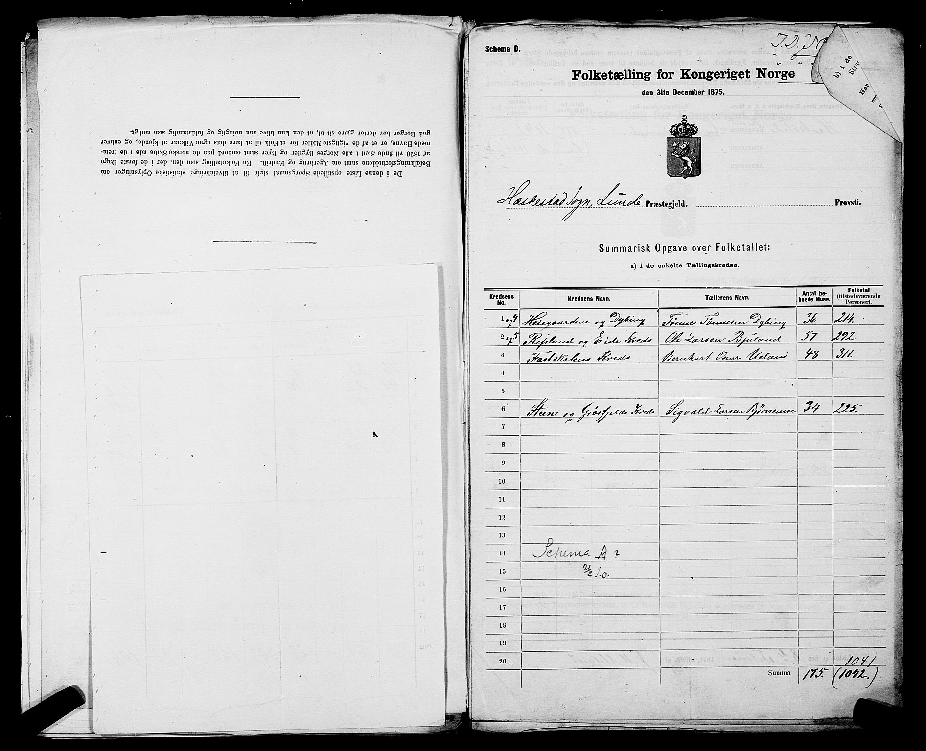 SAST, 1875 census for 1112P Lund, 1875, p. 36