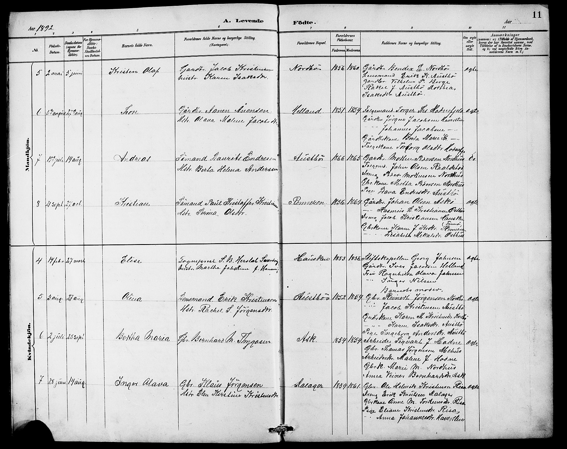 Rennesøy sokneprestkontor, AV/SAST-A -101827/H/Ha/Hab/L0010: Parish register (copy) no. B 9, 1890-1918, p. 11