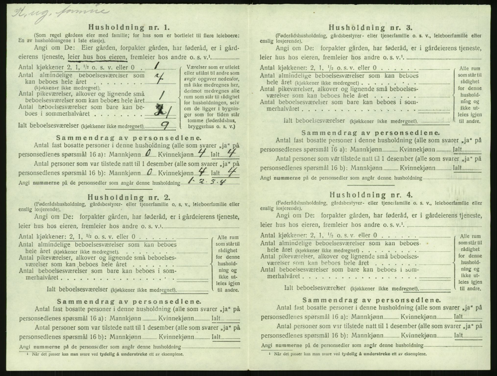 SAK, 1920 census for Holt, 1920, p. 231