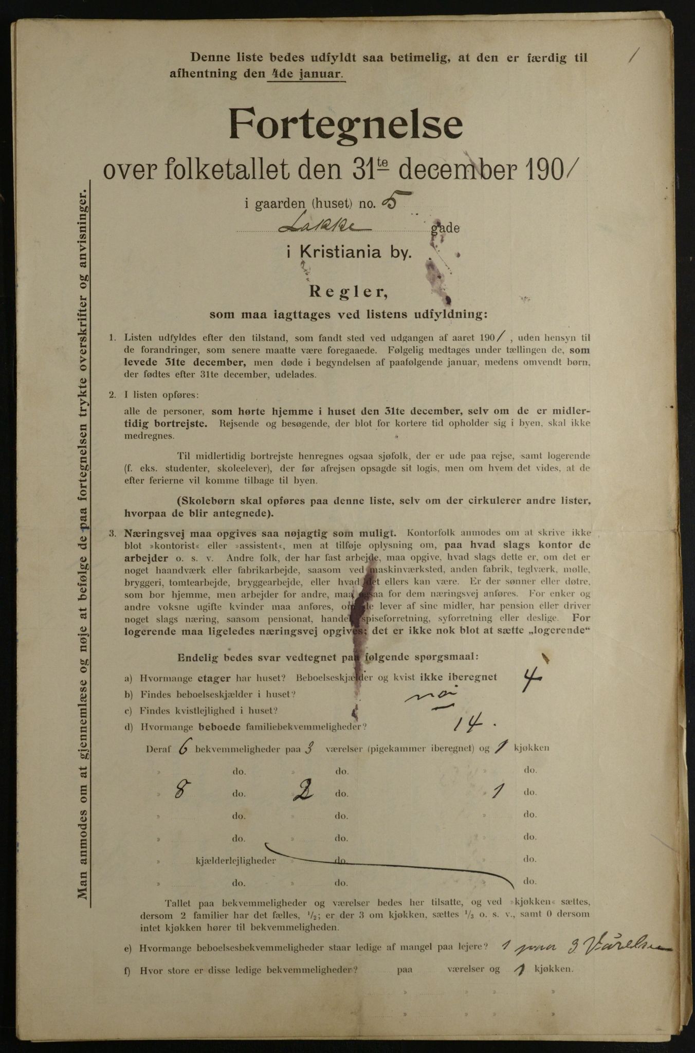 OBA, Municipal Census 1901 for Kristiania, 1901, p. 8550