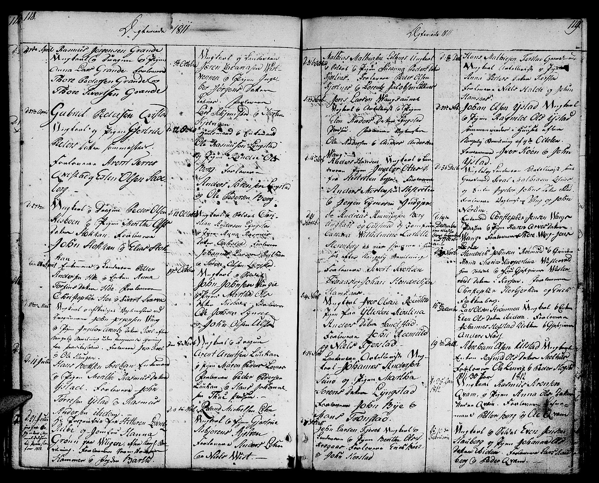 Ministerialprotokoller, klokkerbøker og fødselsregistre - Nord-Trøndelag, SAT/A-1458/730/L0274: Parish register (official) no. 730A03, 1802-1816, p. 118-119