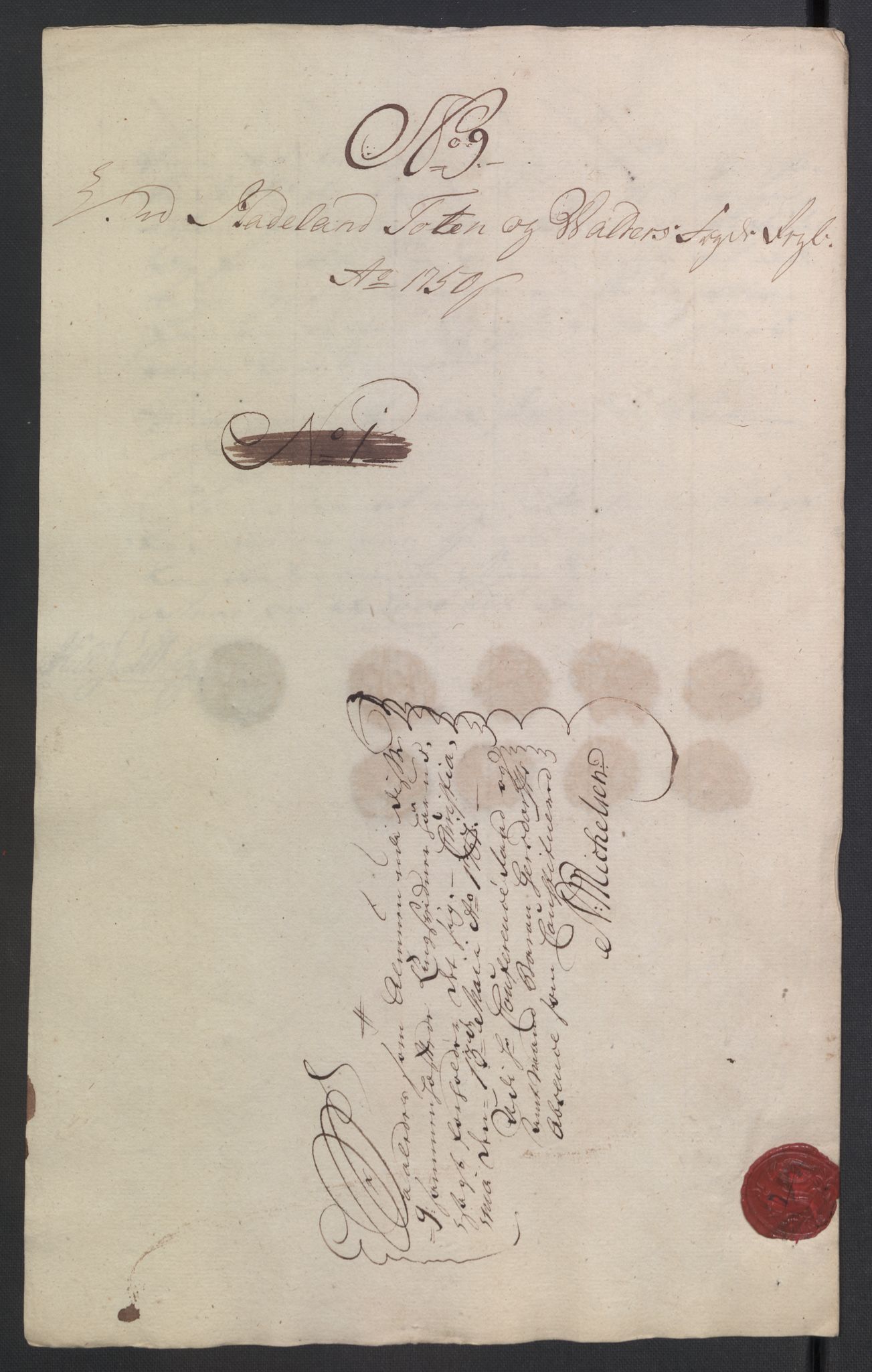 Rentekammeret inntil 1814, Reviderte regnskaper, Fogderegnskap, AV/RA-EA-4092/R18/L1348: Fogderegnskap Hadeland, Toten og Valdres, 1750-1751, p. 63