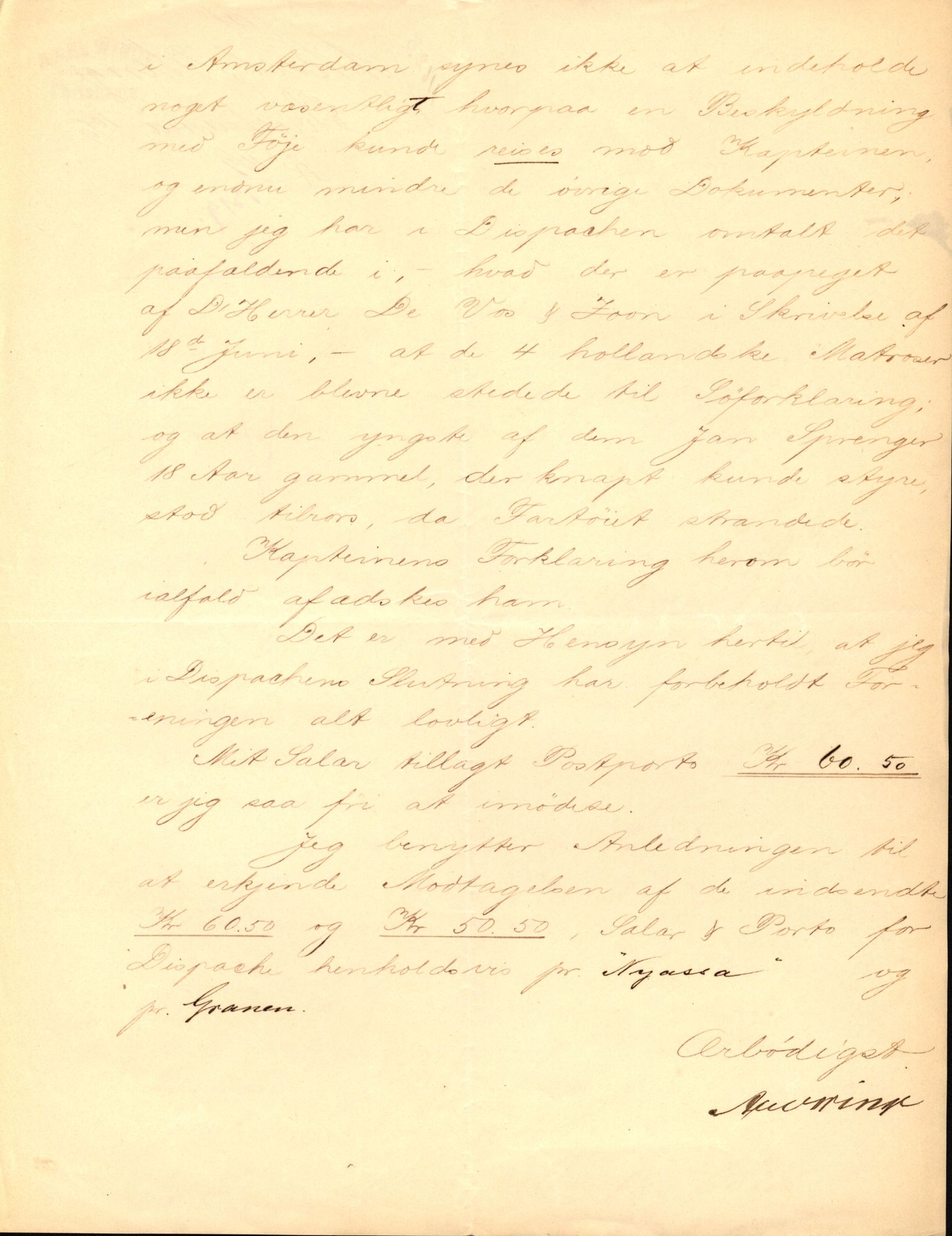 Pa 63 - Østlandske skibsassuranceforening, VEMU/A-1079/G/Ga/L0021/0006: Havaridokumenter / Gøthe, Granit, Granen, Harmonie, Lindsay, 1888, p. 35