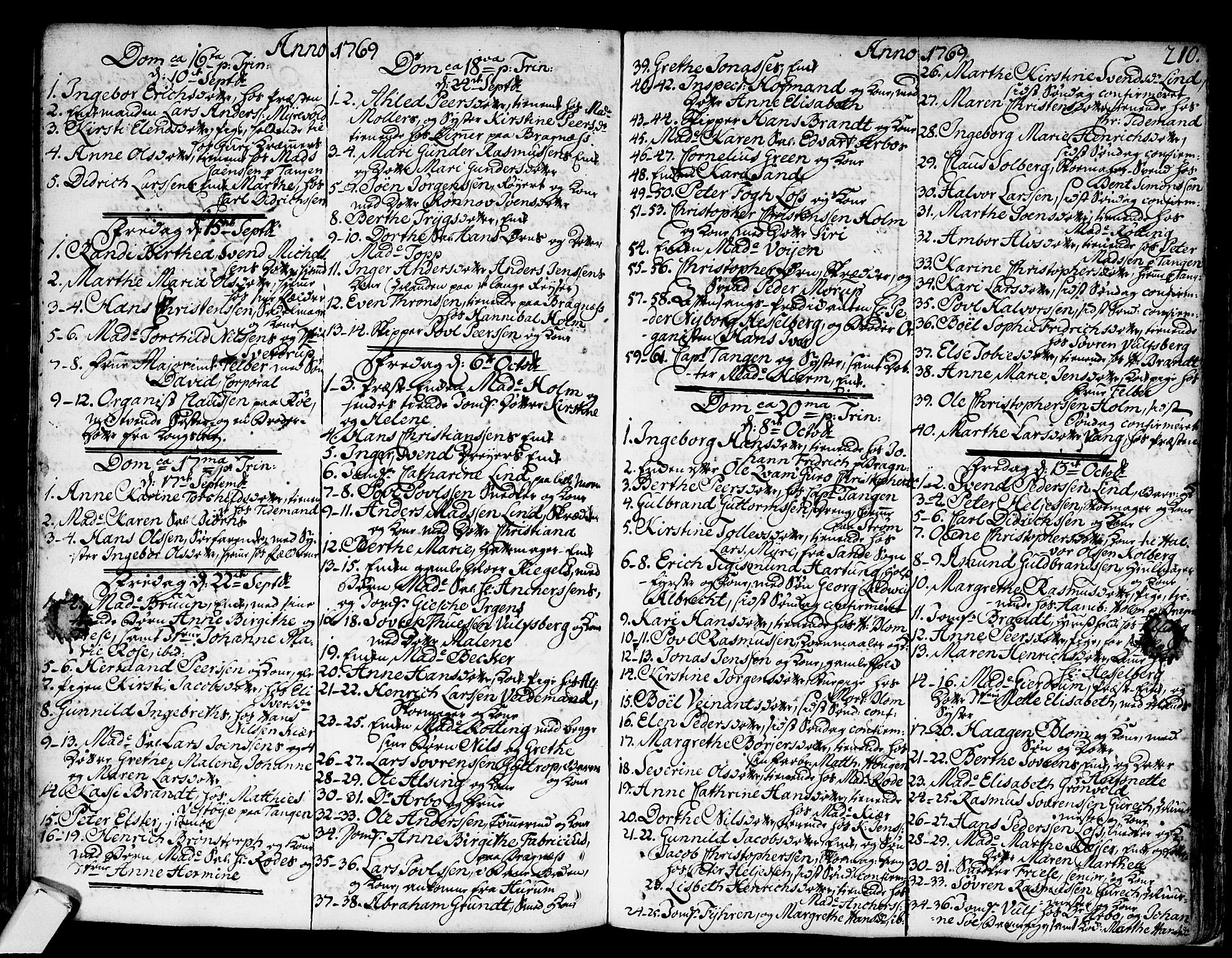 Strømsø kirkebøker, SAKO/A-246/F/Fa/L0008: Parish register (official) no. I 8, 1748-1774, p. 210