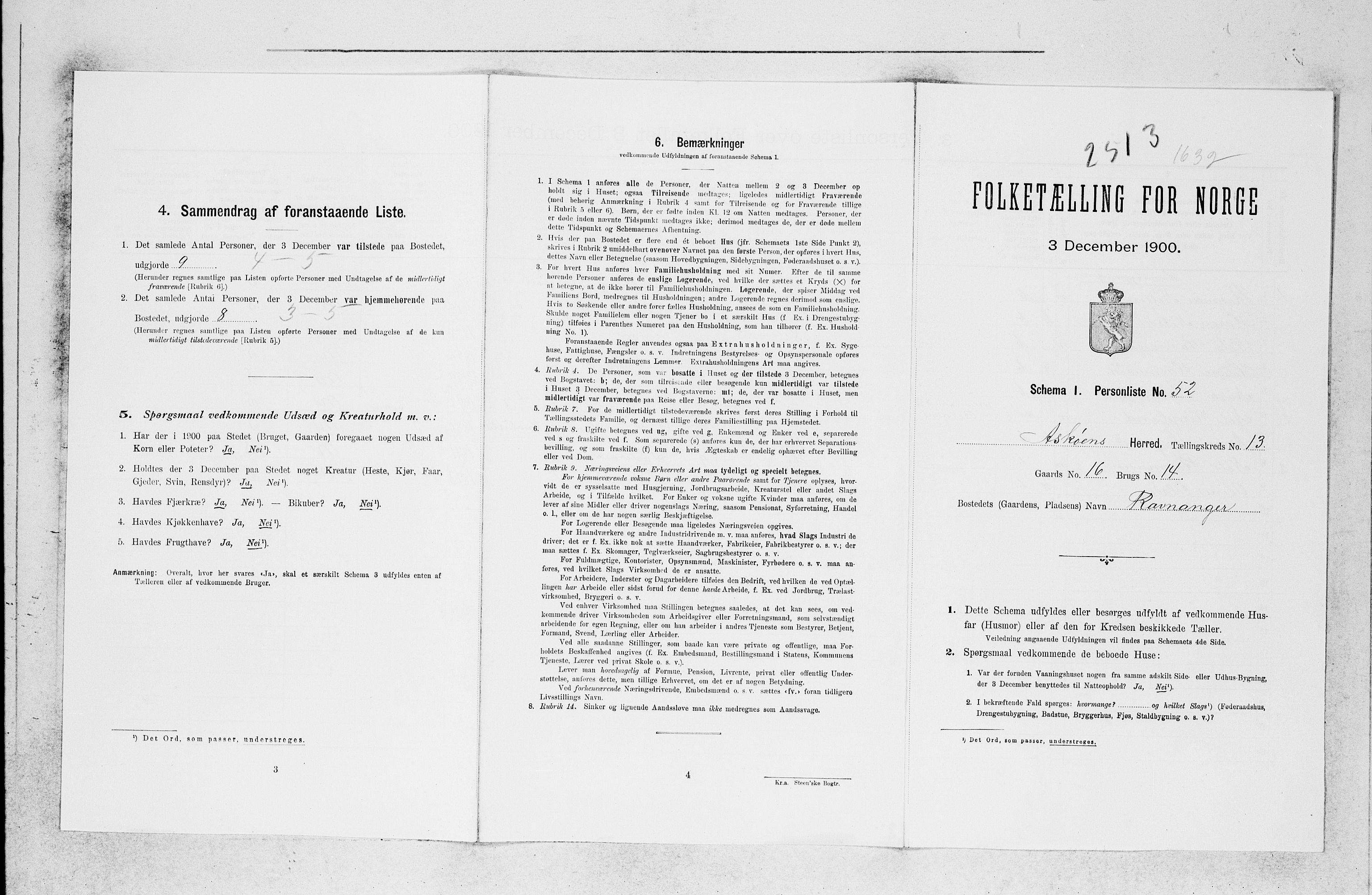 SAB, 1900 census for Askøy, 1900, p. 118