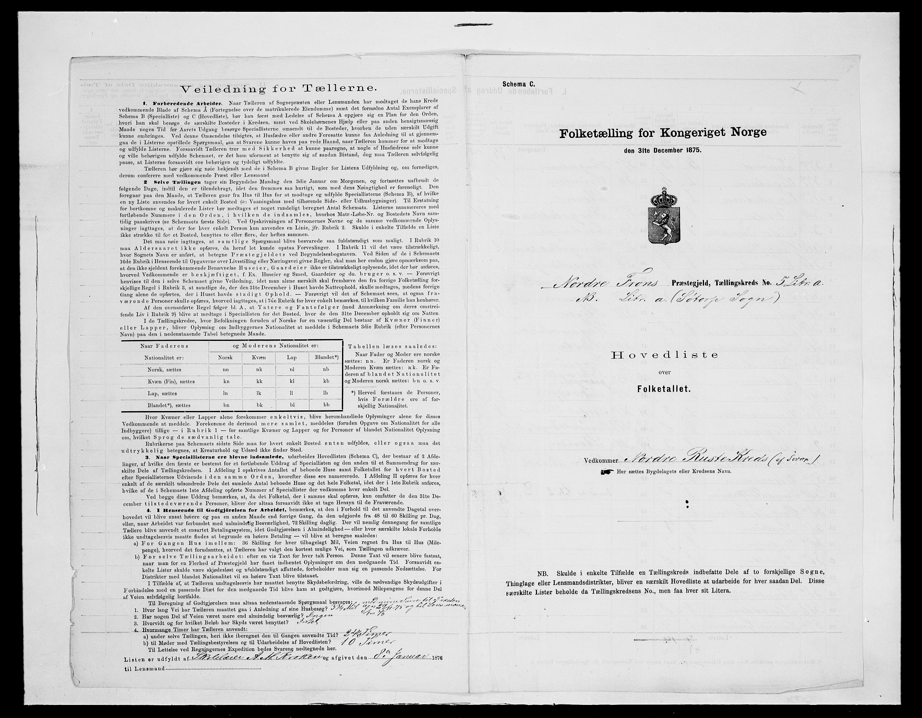 SAH, 1875 census for 0518P Nord-Fron, 1875, p. 40